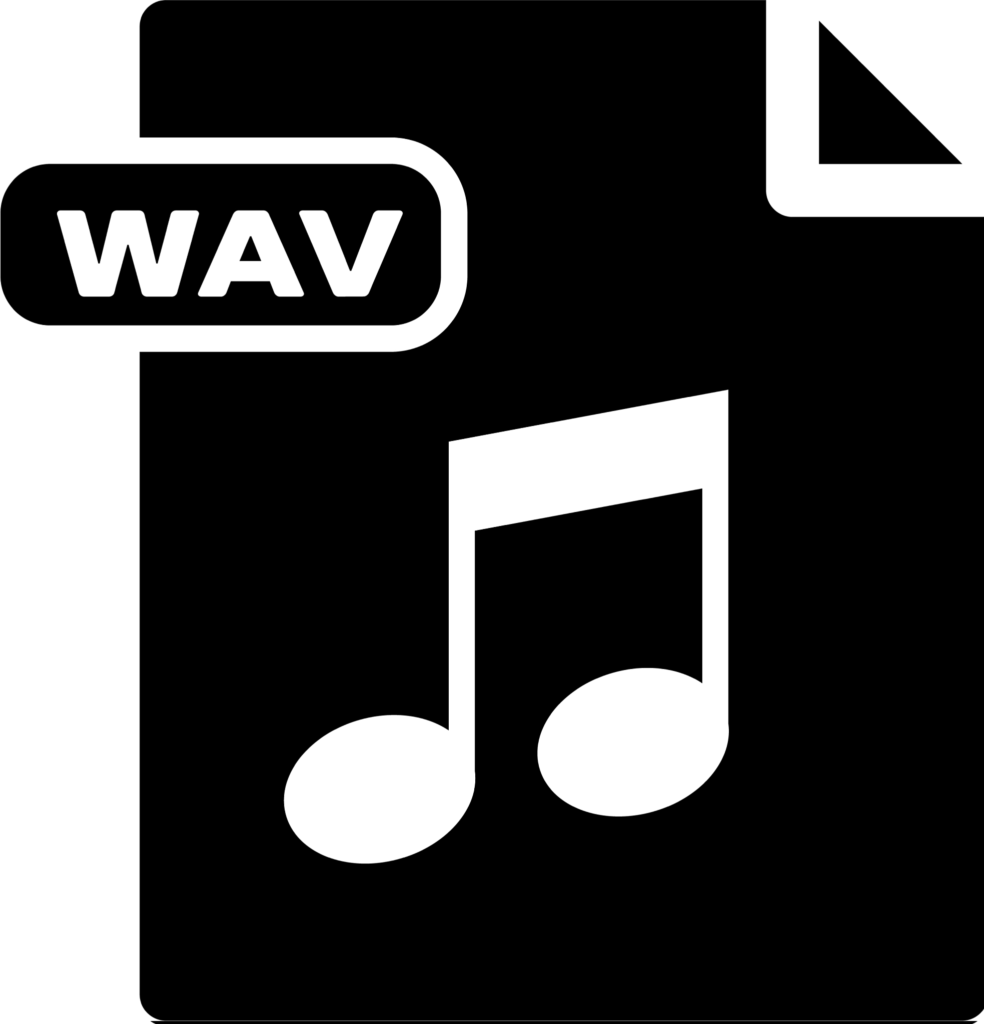 black wav file document download wav button icon