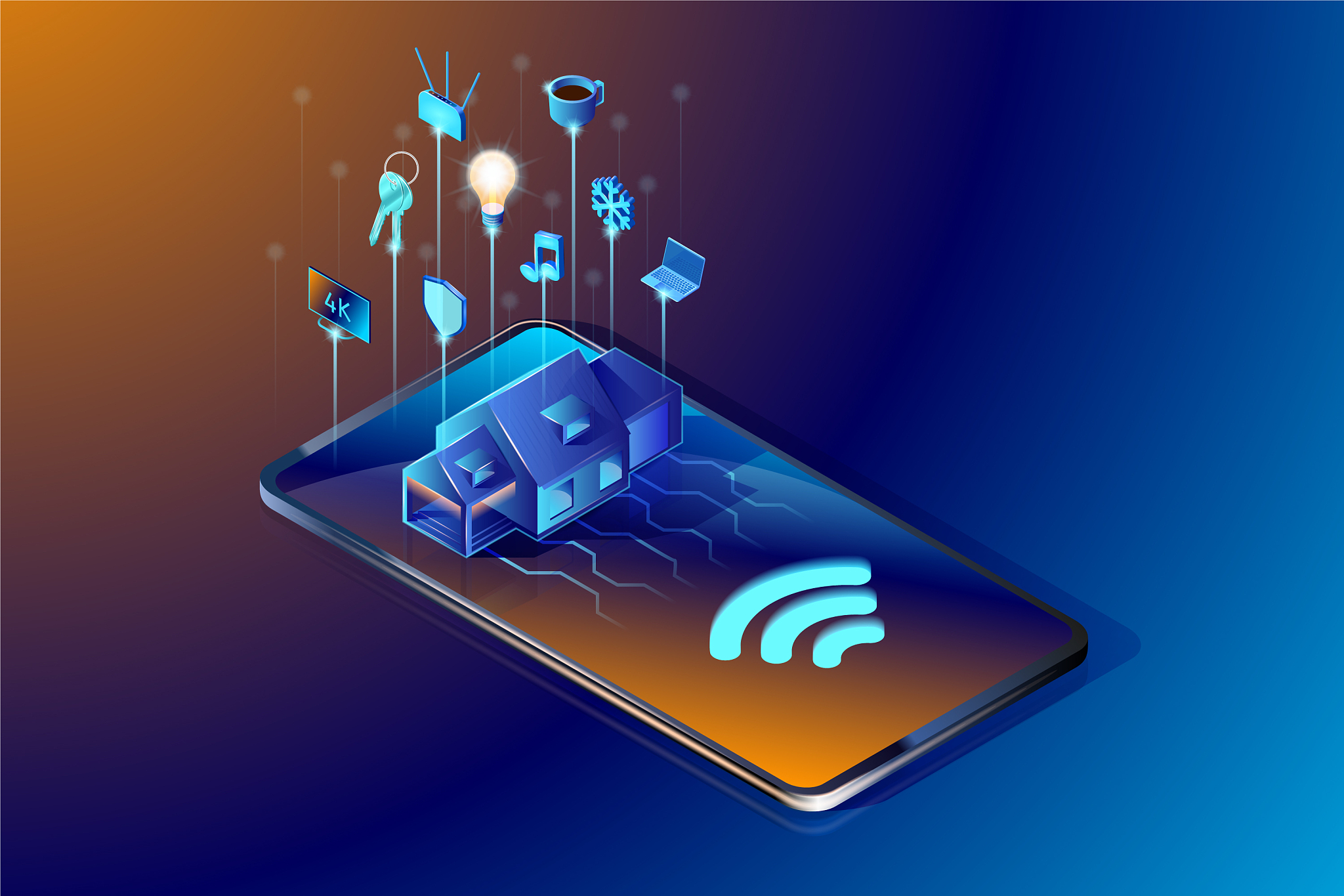 smart home technology isometric