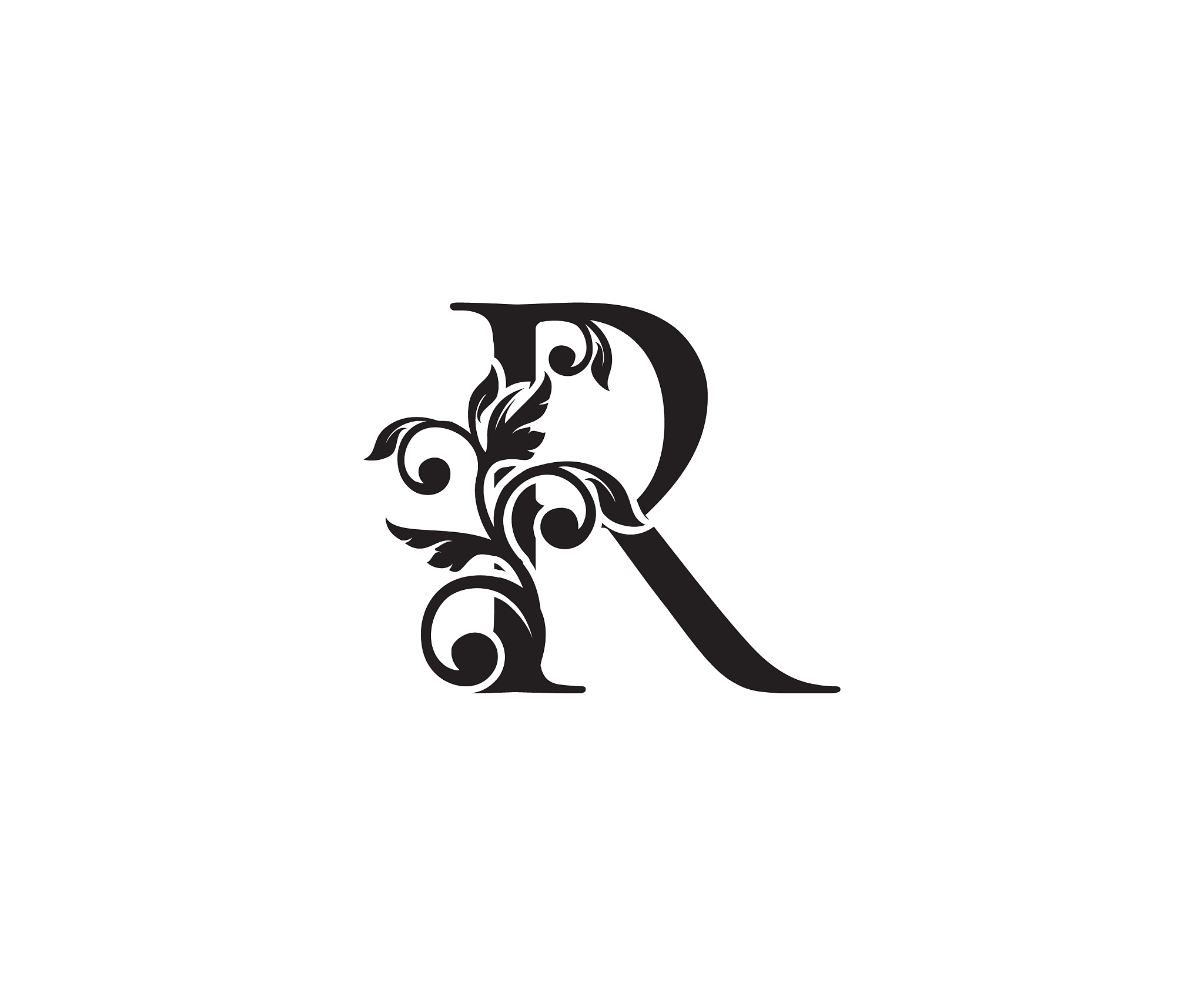 vintage letter r logo classic r letter design