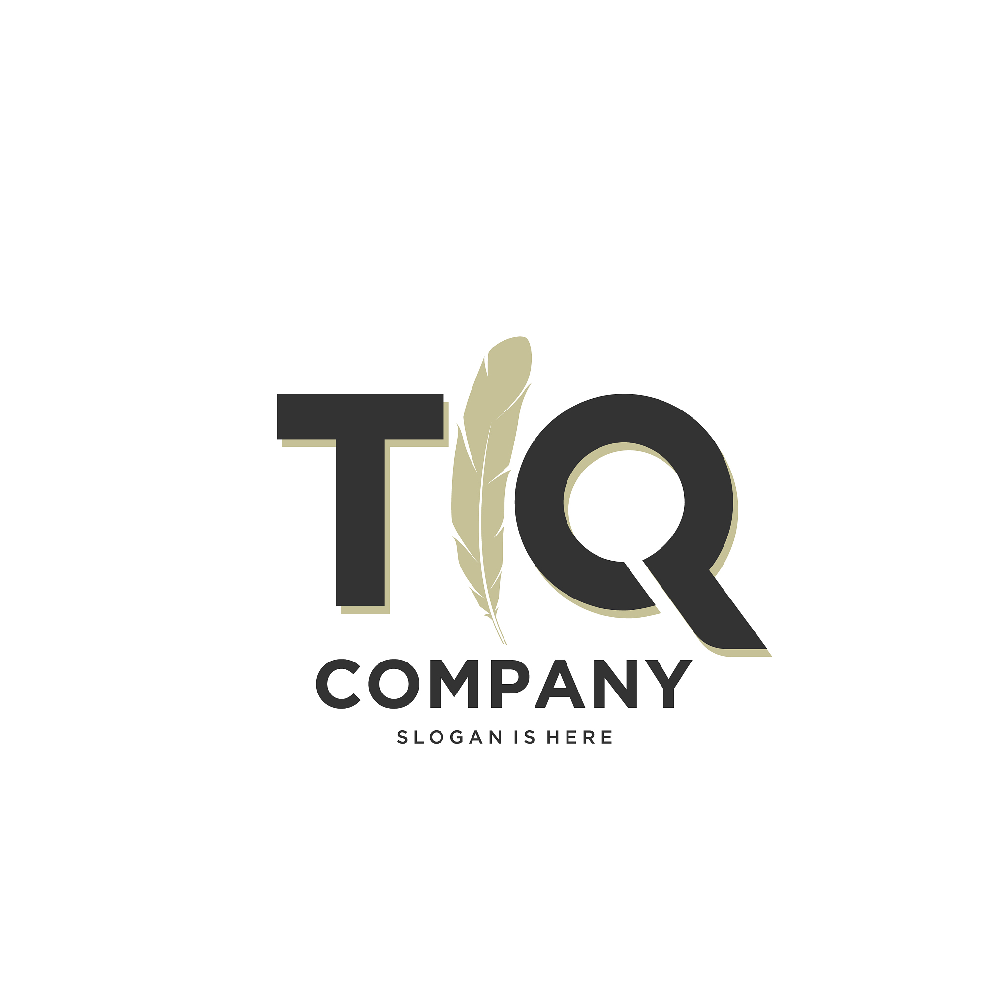 initial tqt letter unique attractive creative