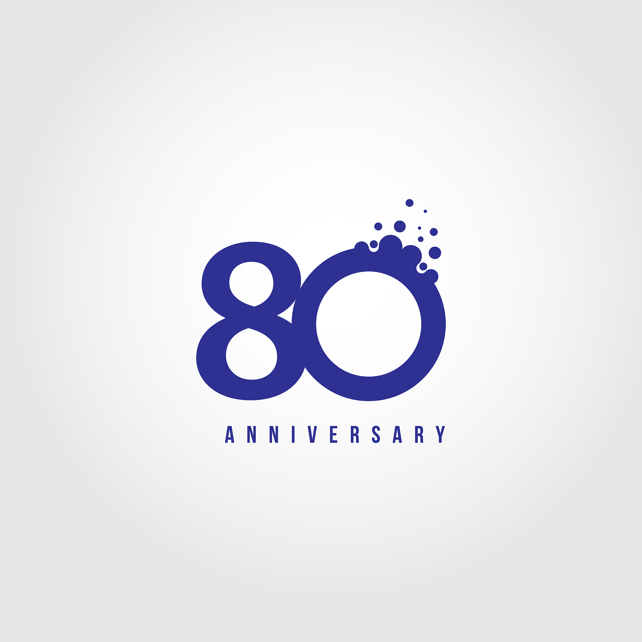 80 year anniversary template design