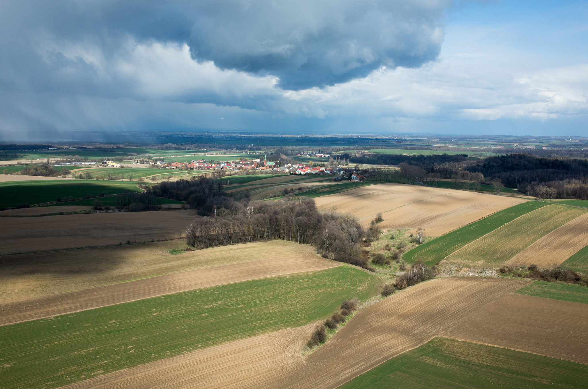 storm over the field