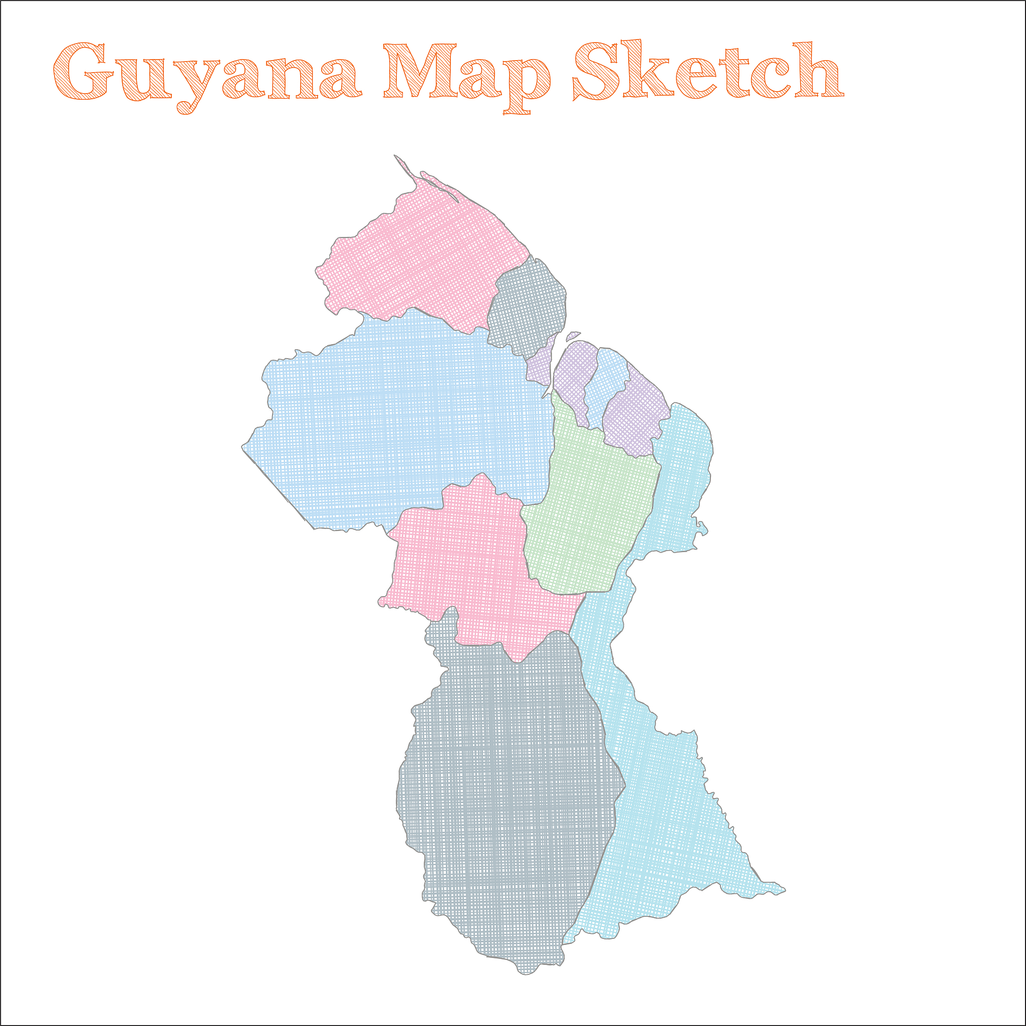 guyana map.