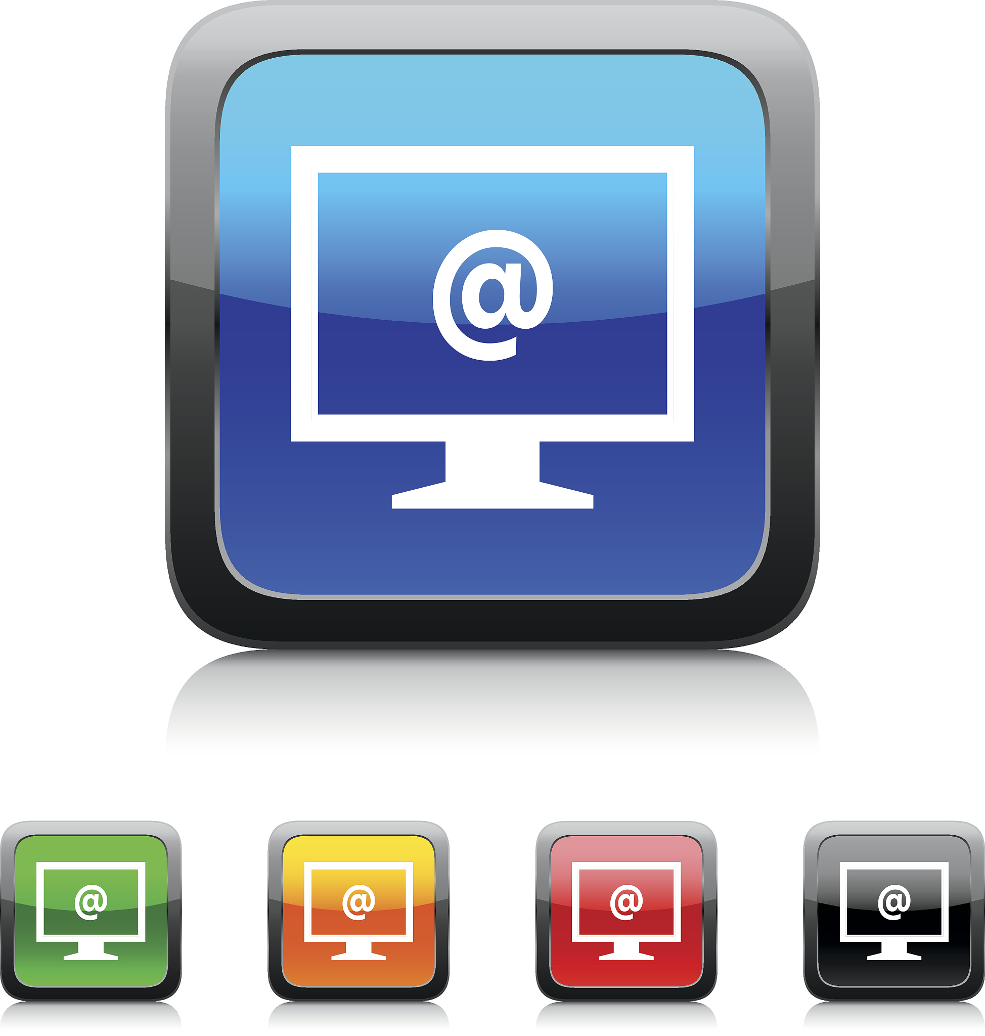 computer monitor icon on color buttons. - styleseries