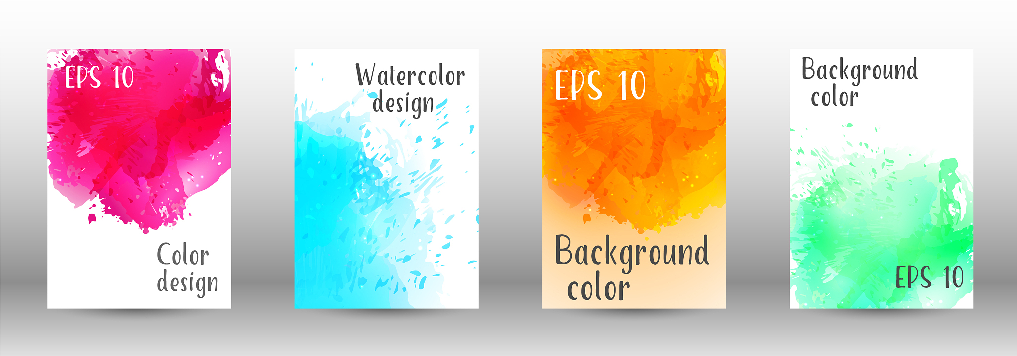 design cover with a picture of watercolor spray