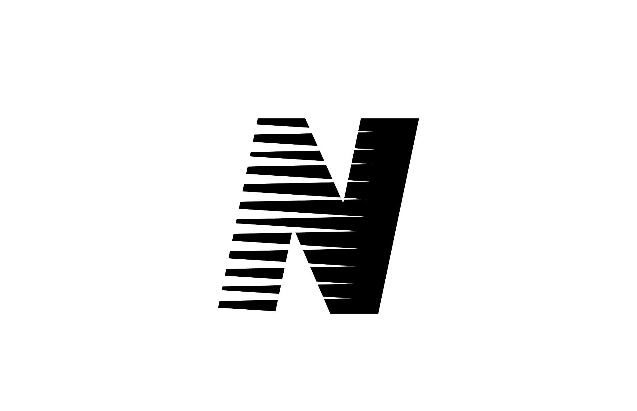 line stripes n alphabet letter logo icon