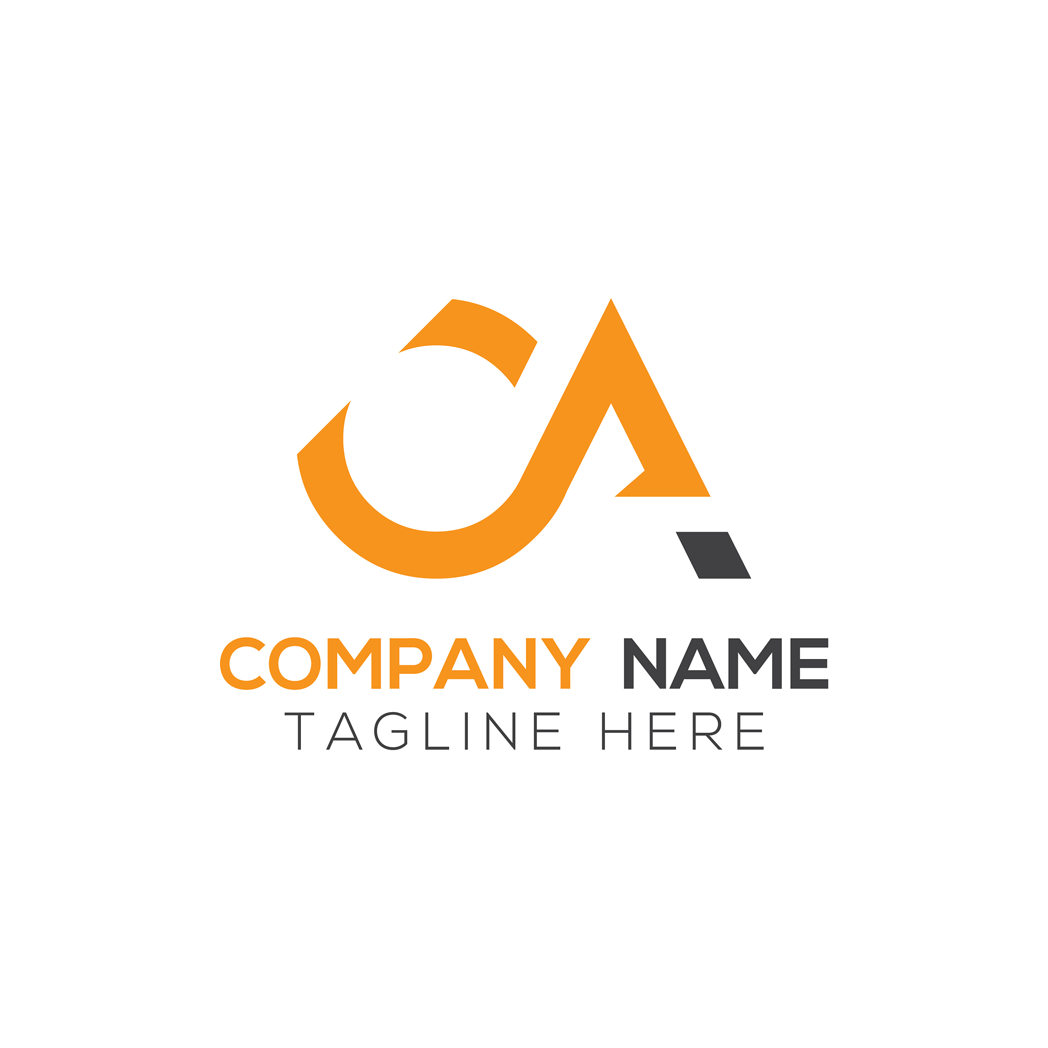 initial simple letter oa logo design template