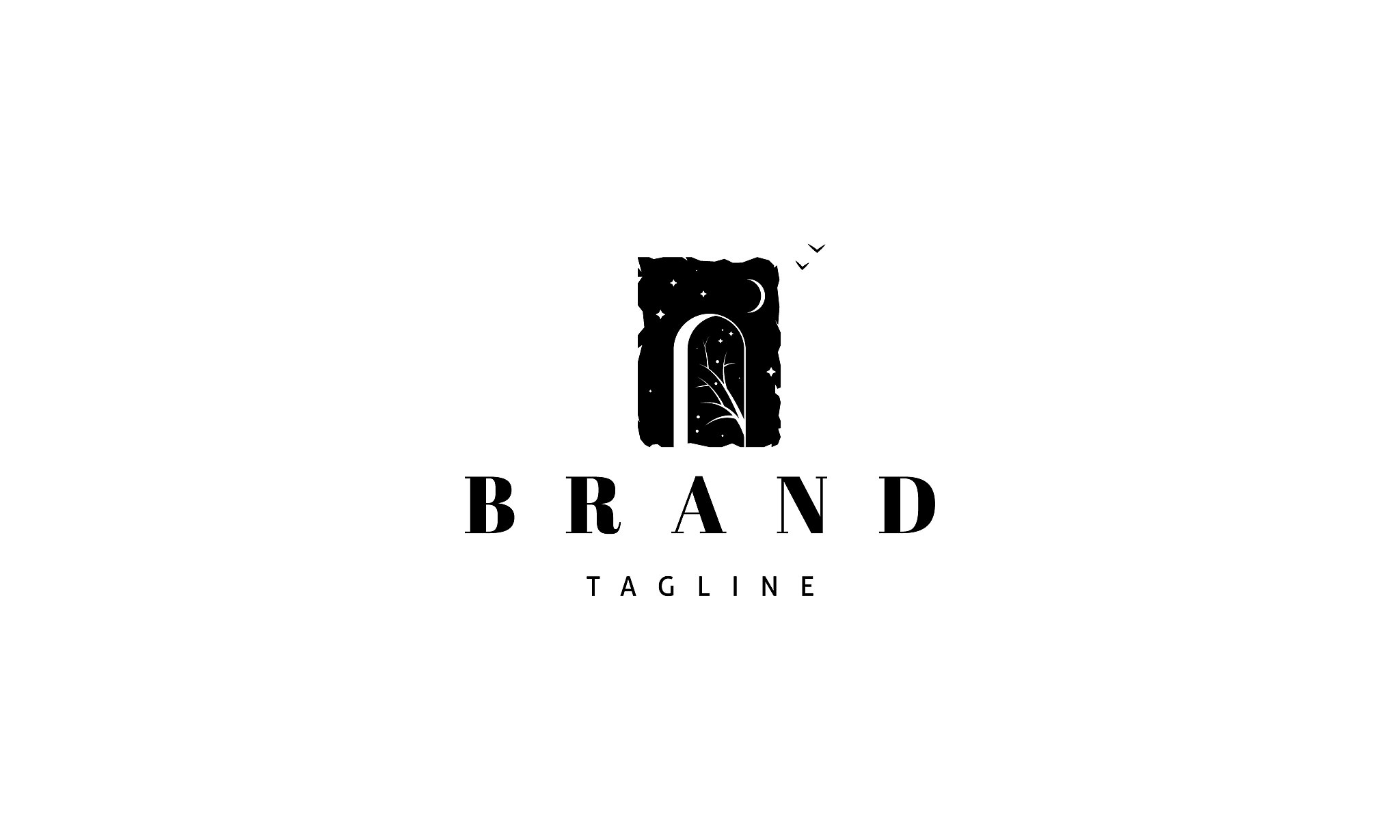 arch of wonders stone vector logo design