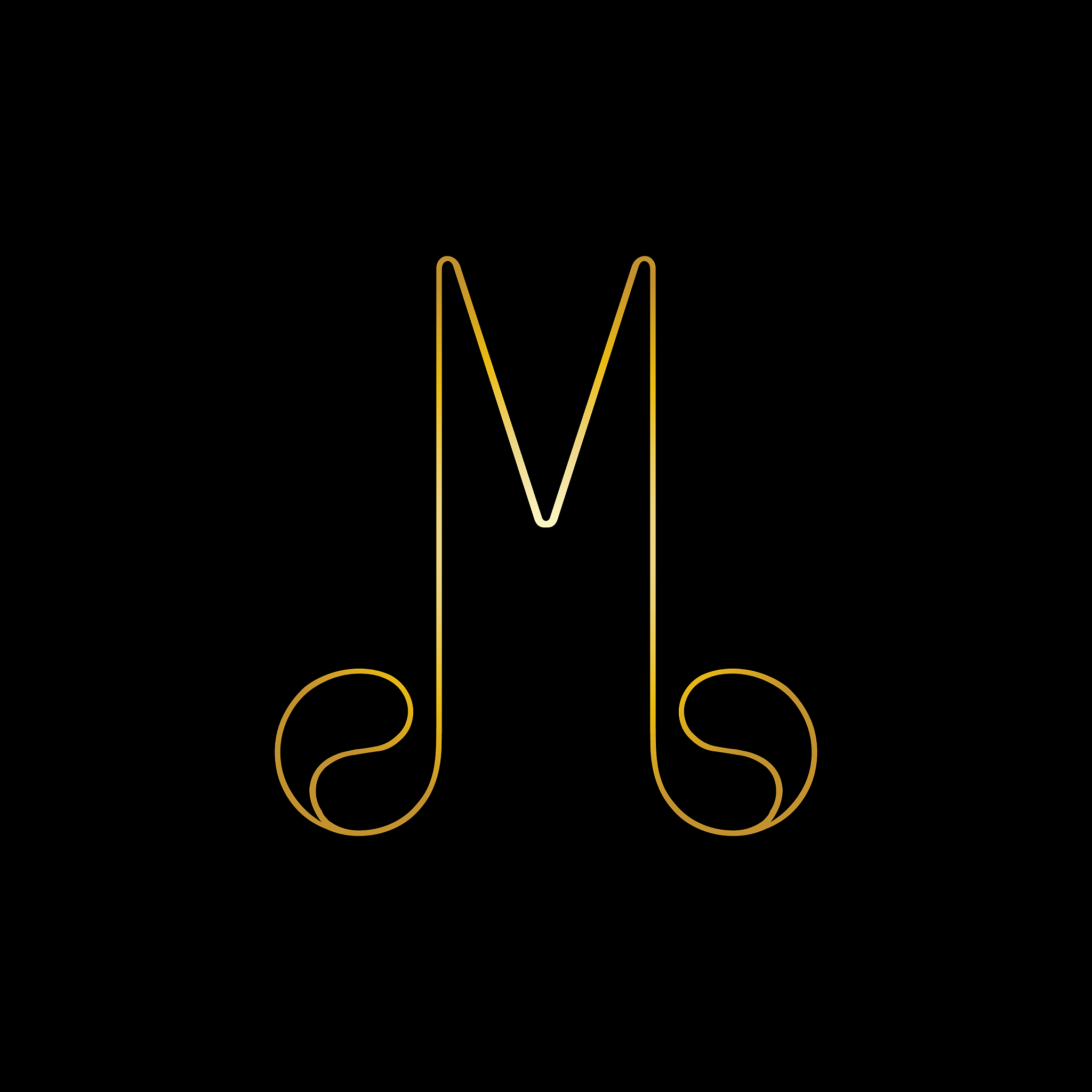 m luxury white letter logo template in for