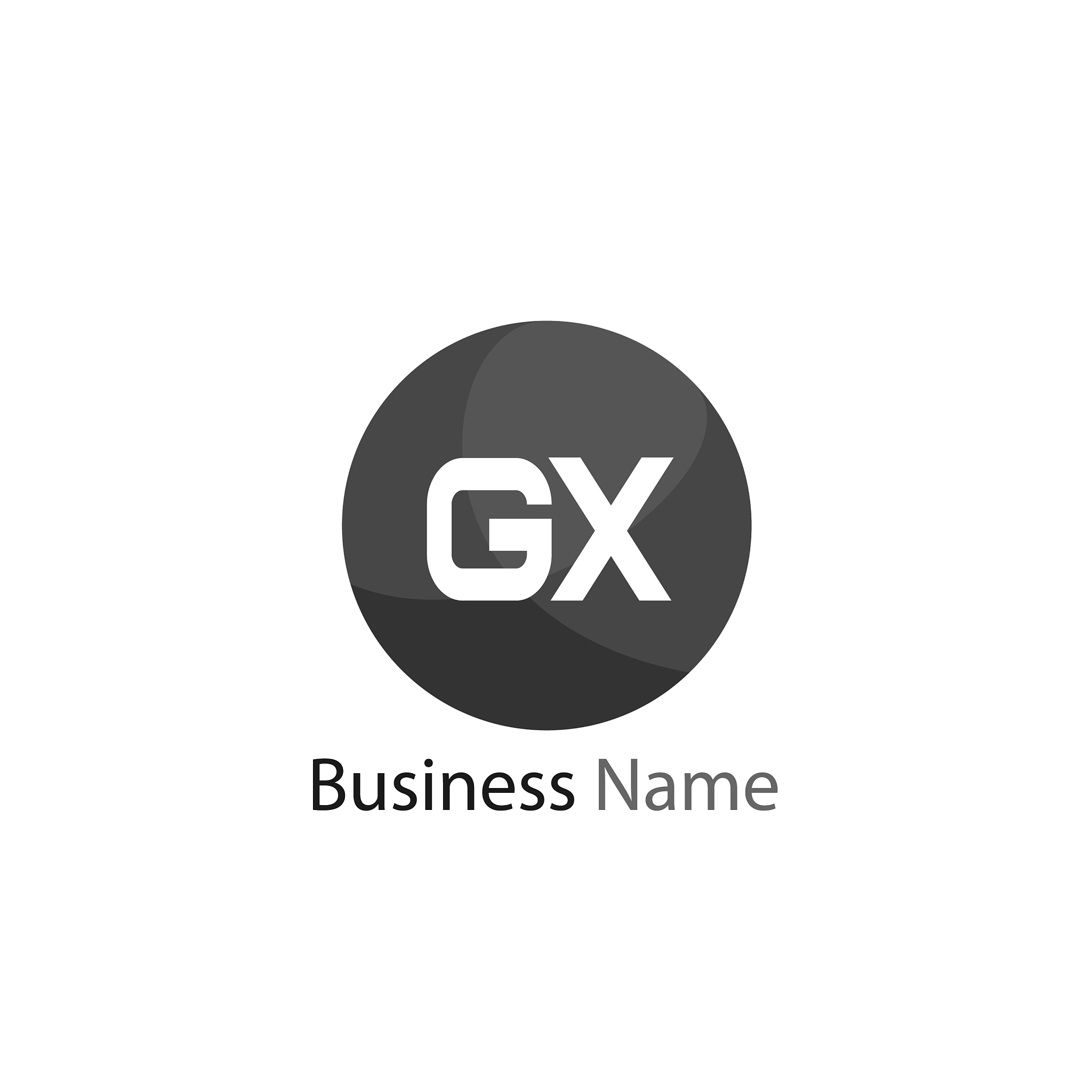initial letter gx logo template design