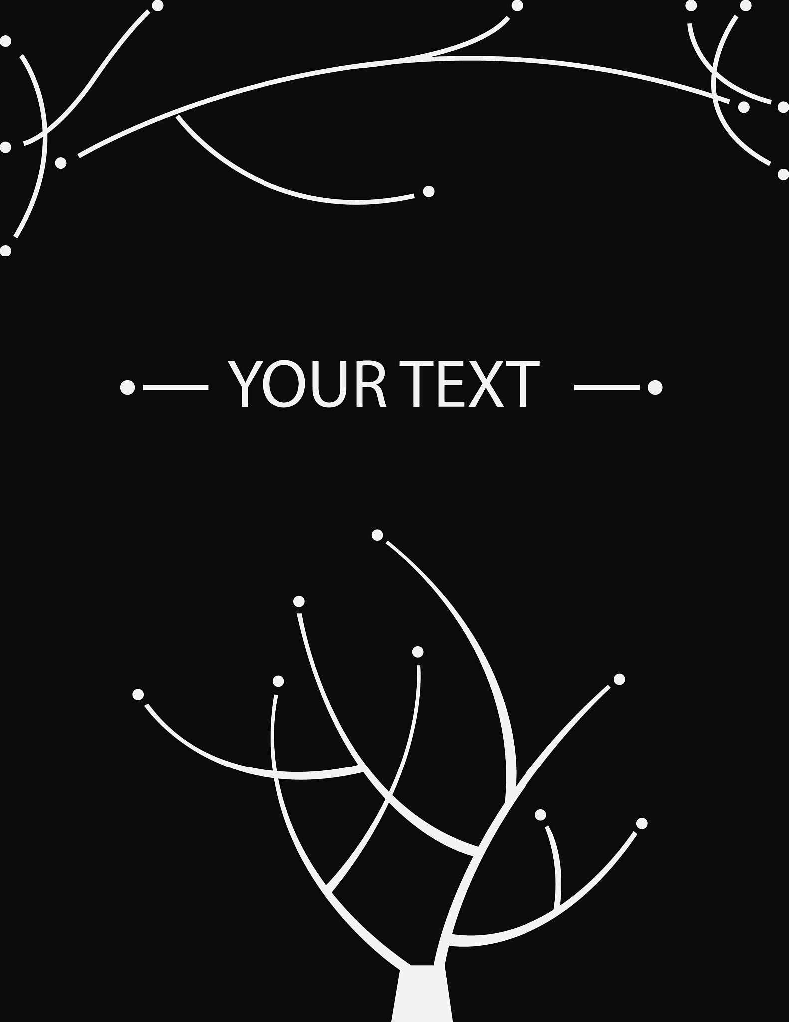 white on black minimalistic banner