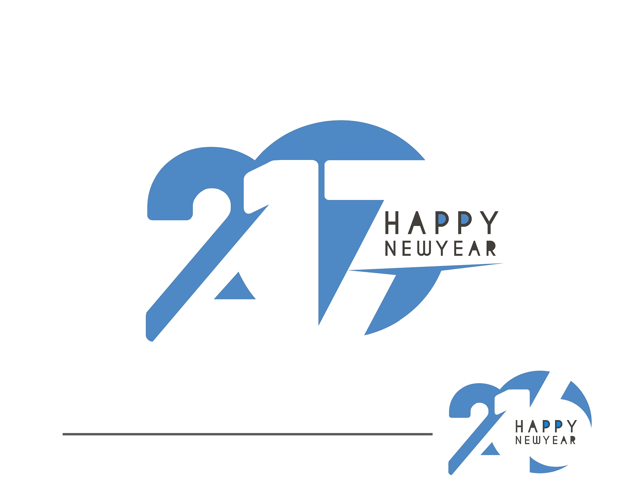 happy new year 2017 2016 text design
