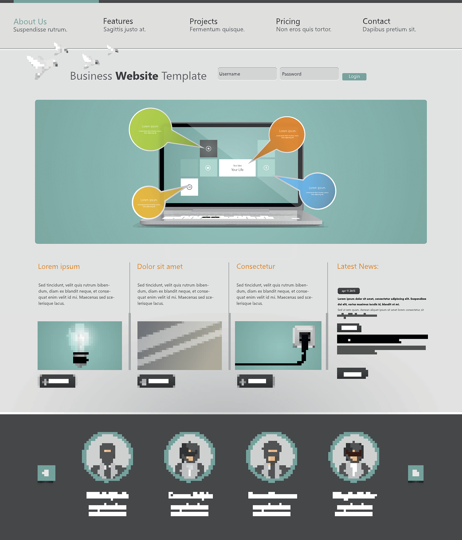 business website template design