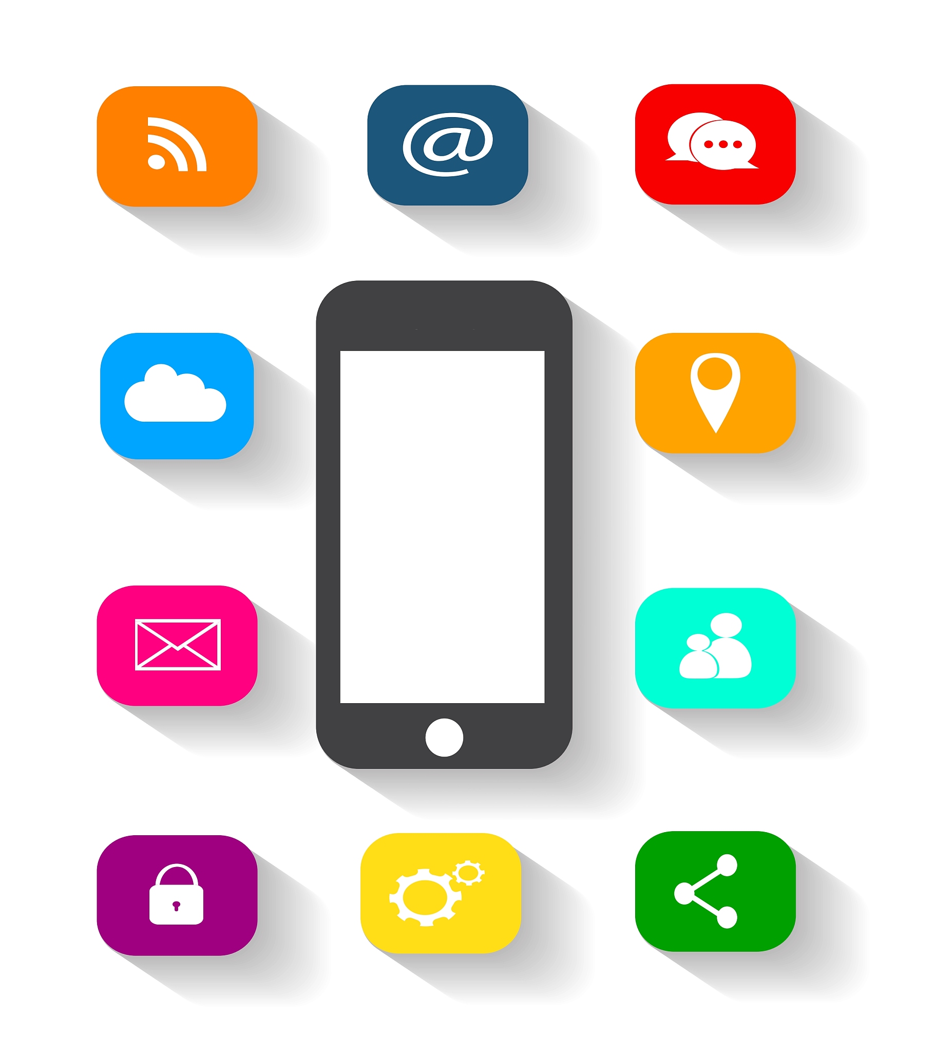 mobile phone media round color