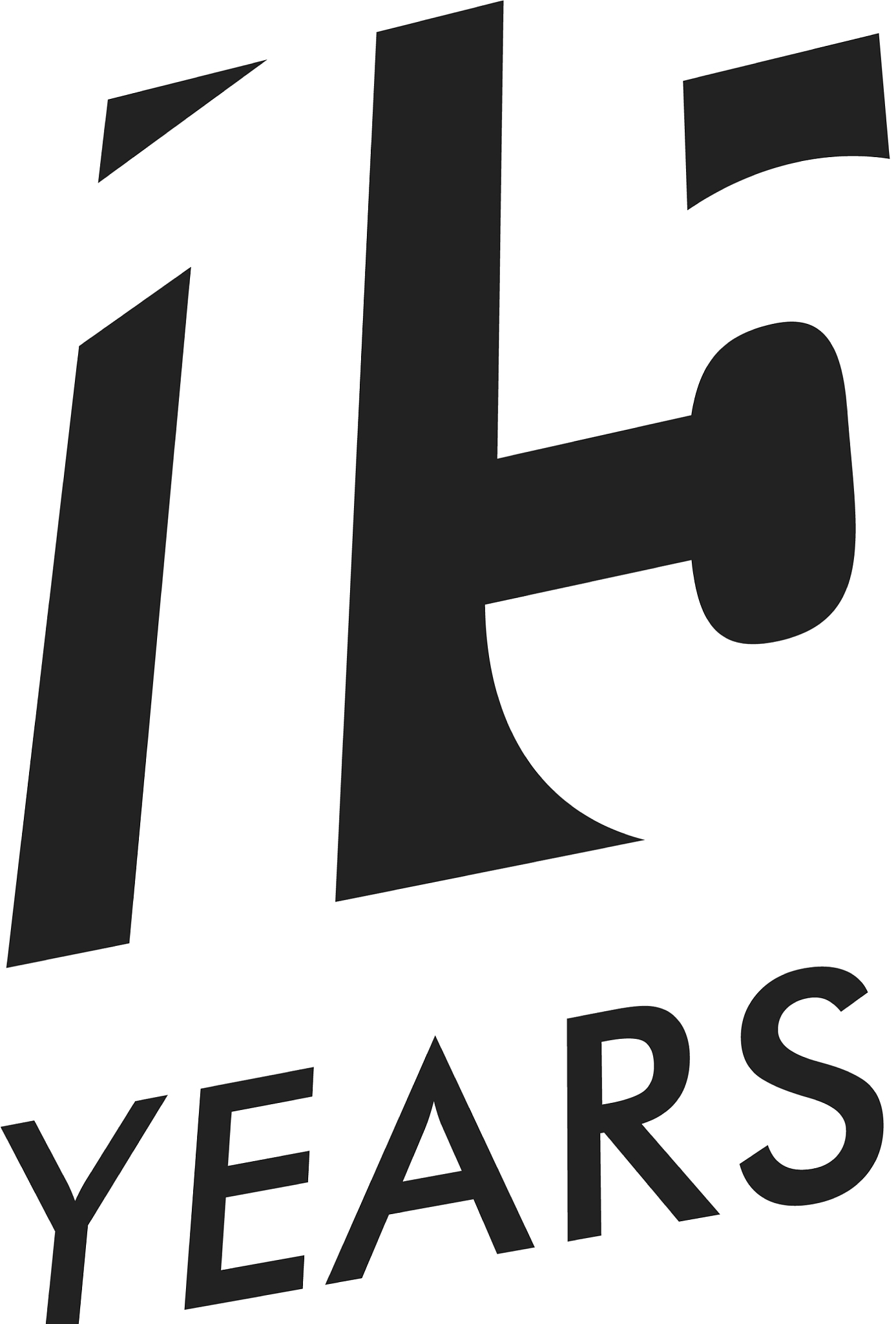 fifteen years emblem template anniversary