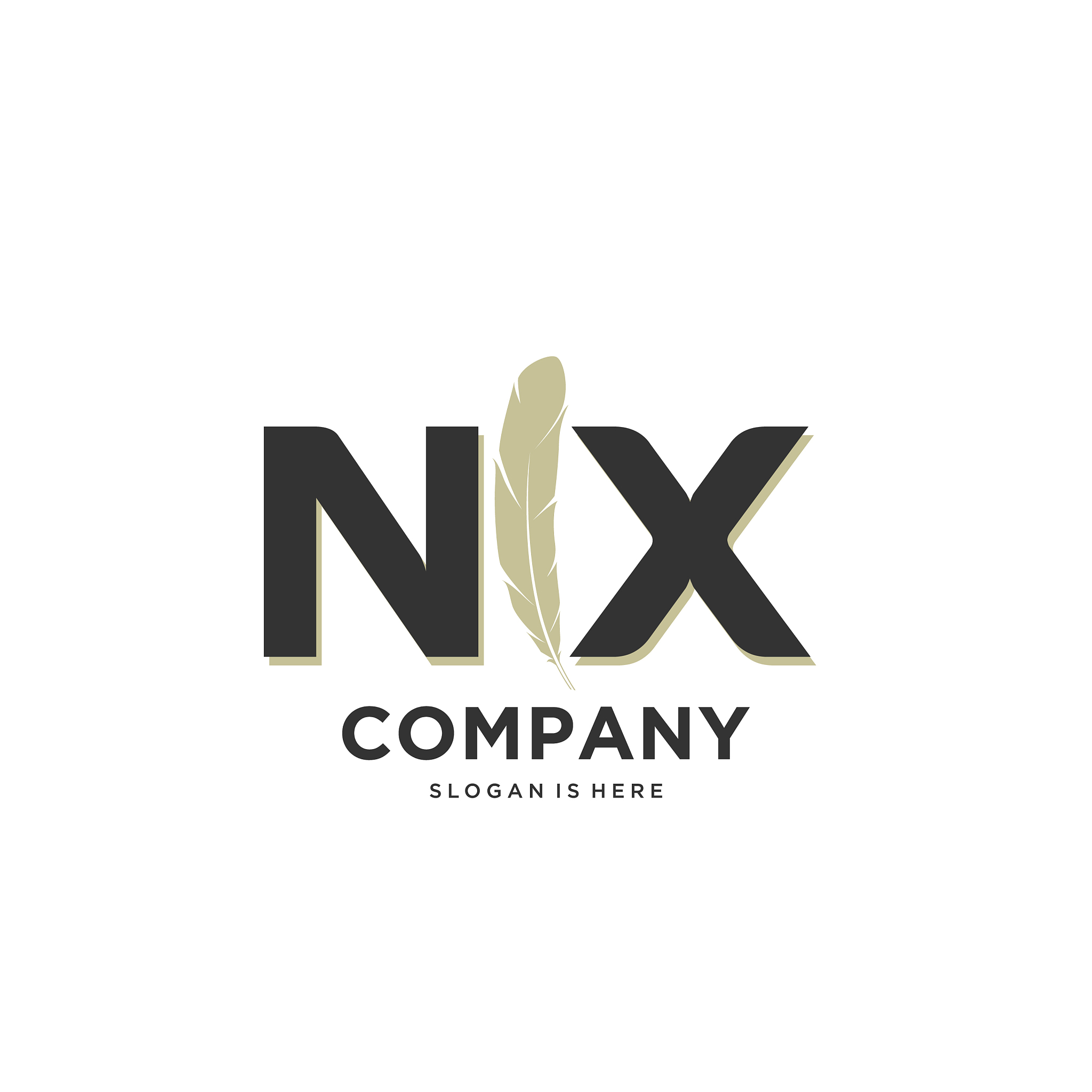 initial nx letter unique attractive creative