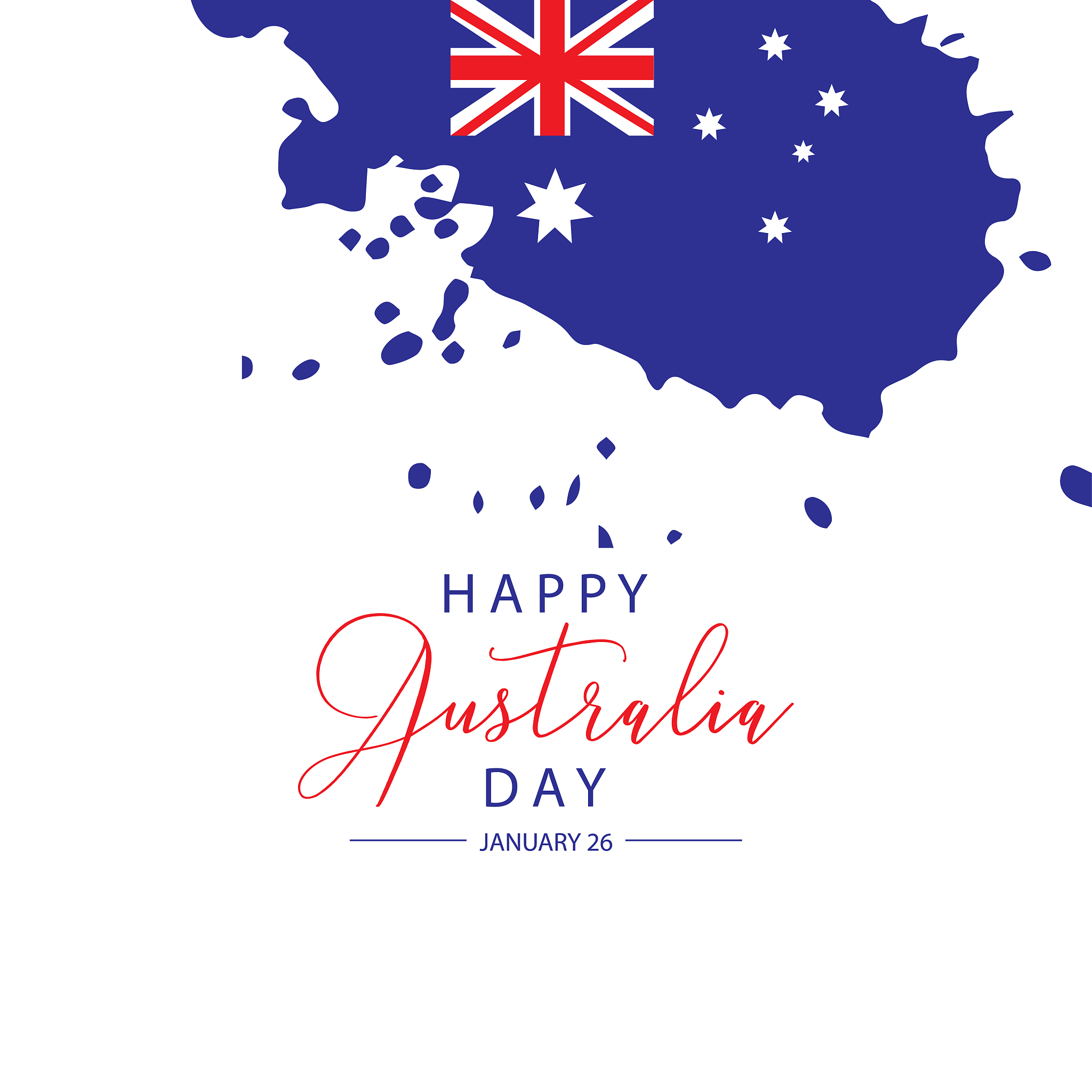 happy australia day concept. suitable for greeting card, poster 