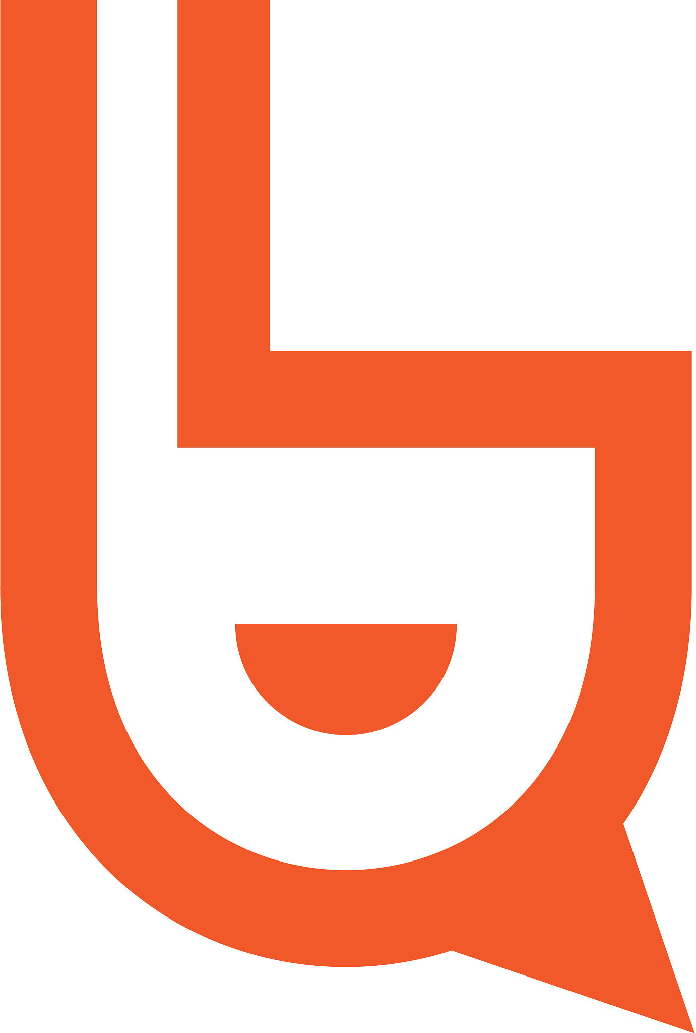 letter b chat talk logo template design