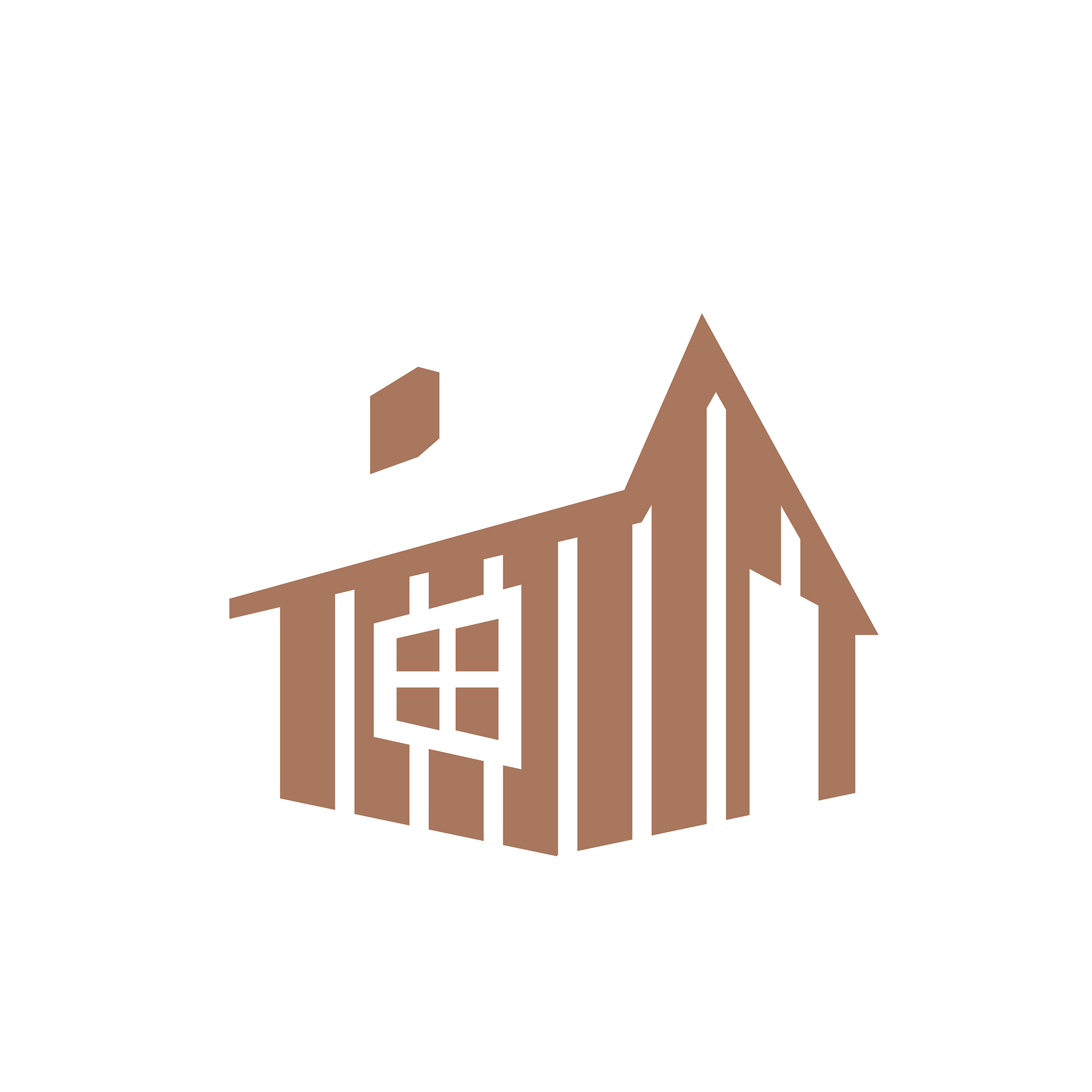 simple modern log woods cabin logo design