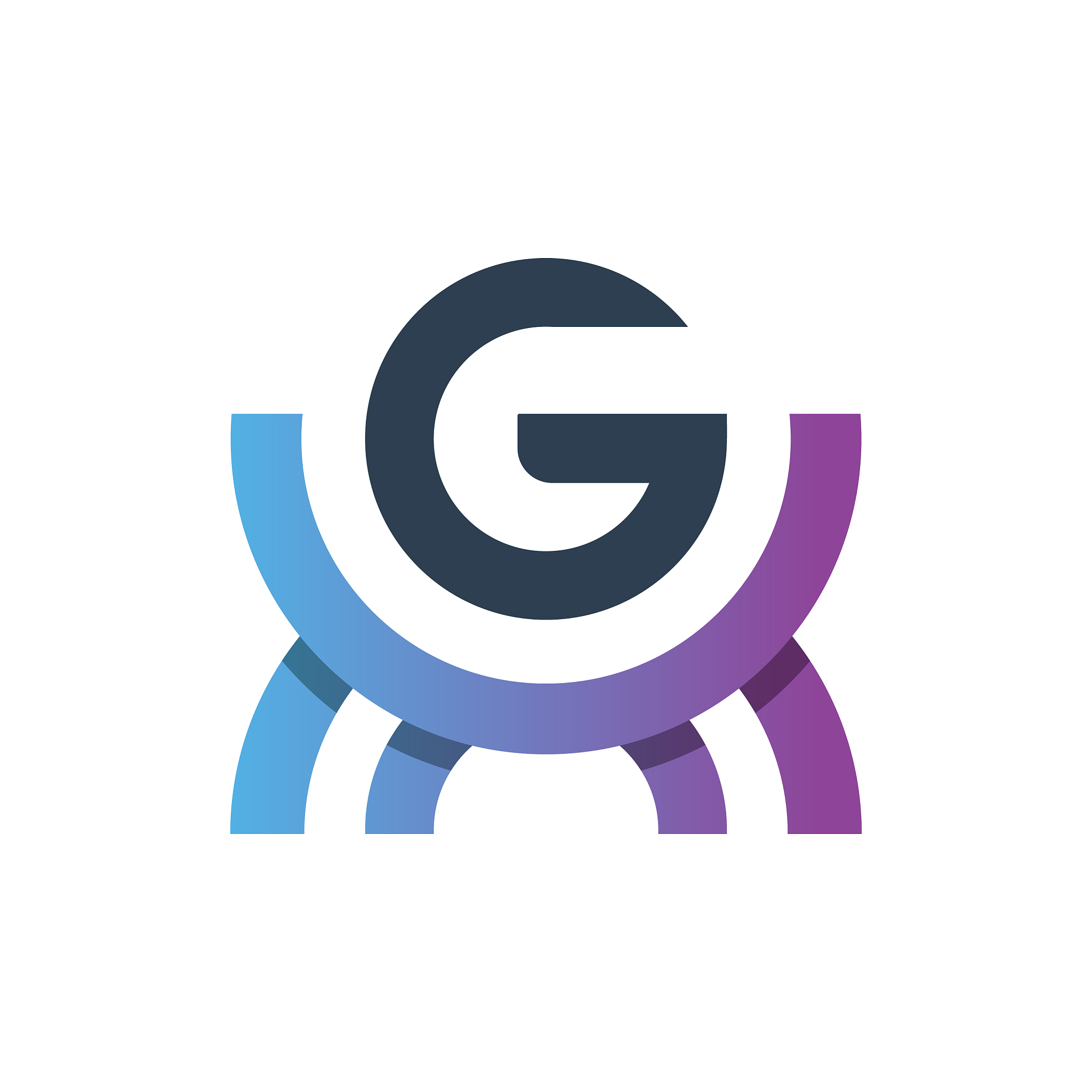monogram logo letter gh
