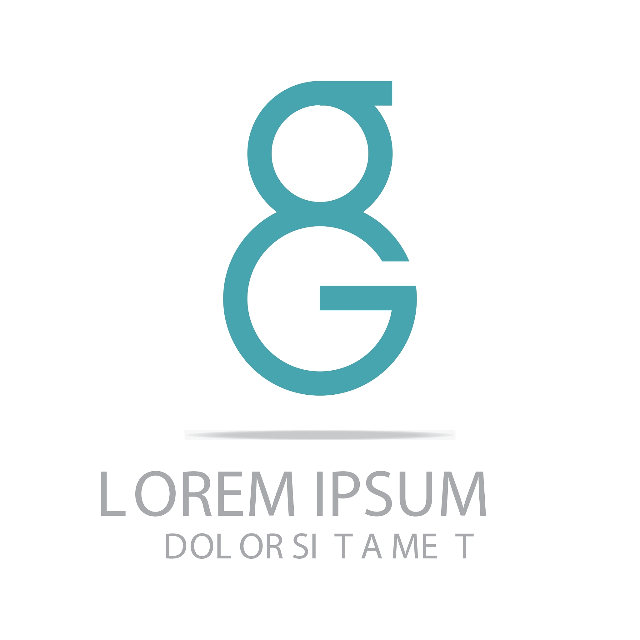 circle logo initial g lettermark icon