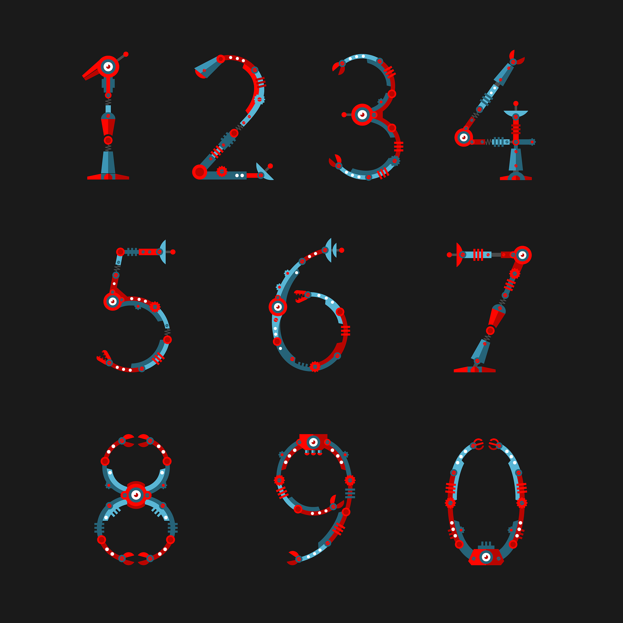 数字1-10 的象形图案：创意解释和灵感来源
