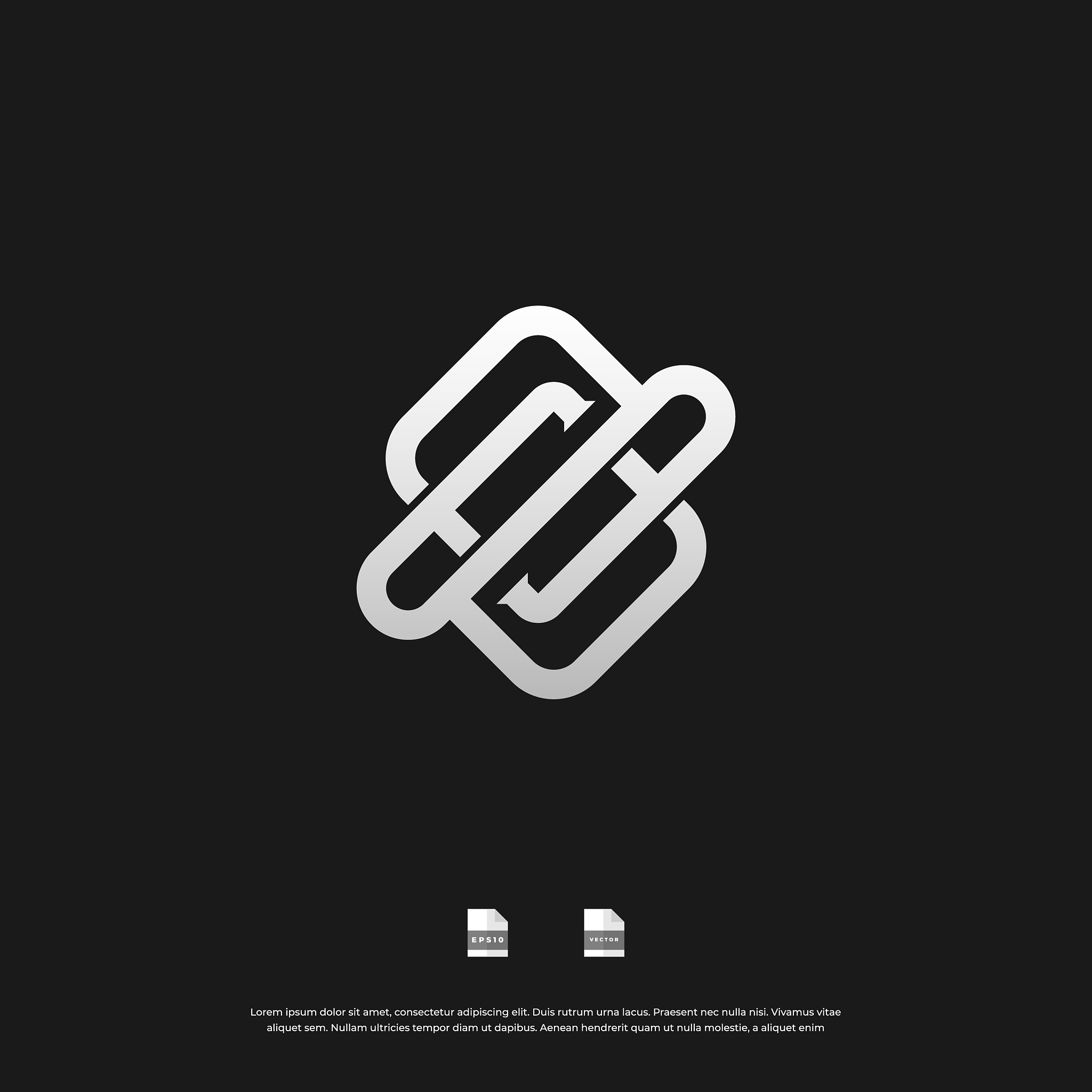 letter s monogram logo design eps 10