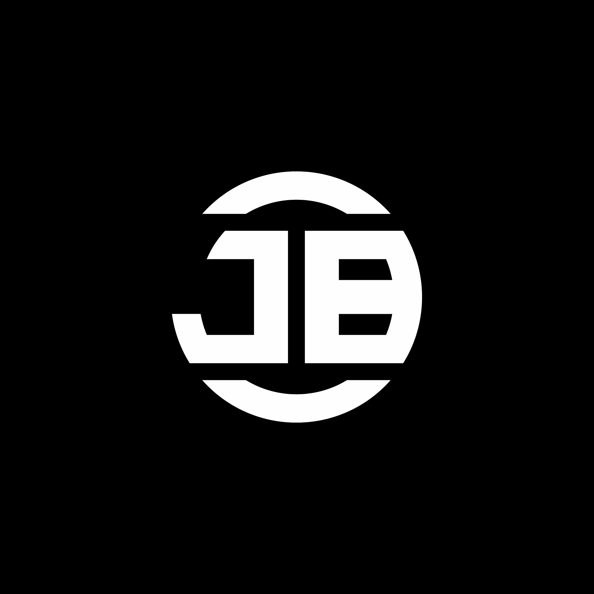 jb logo monogram isolated on circle element