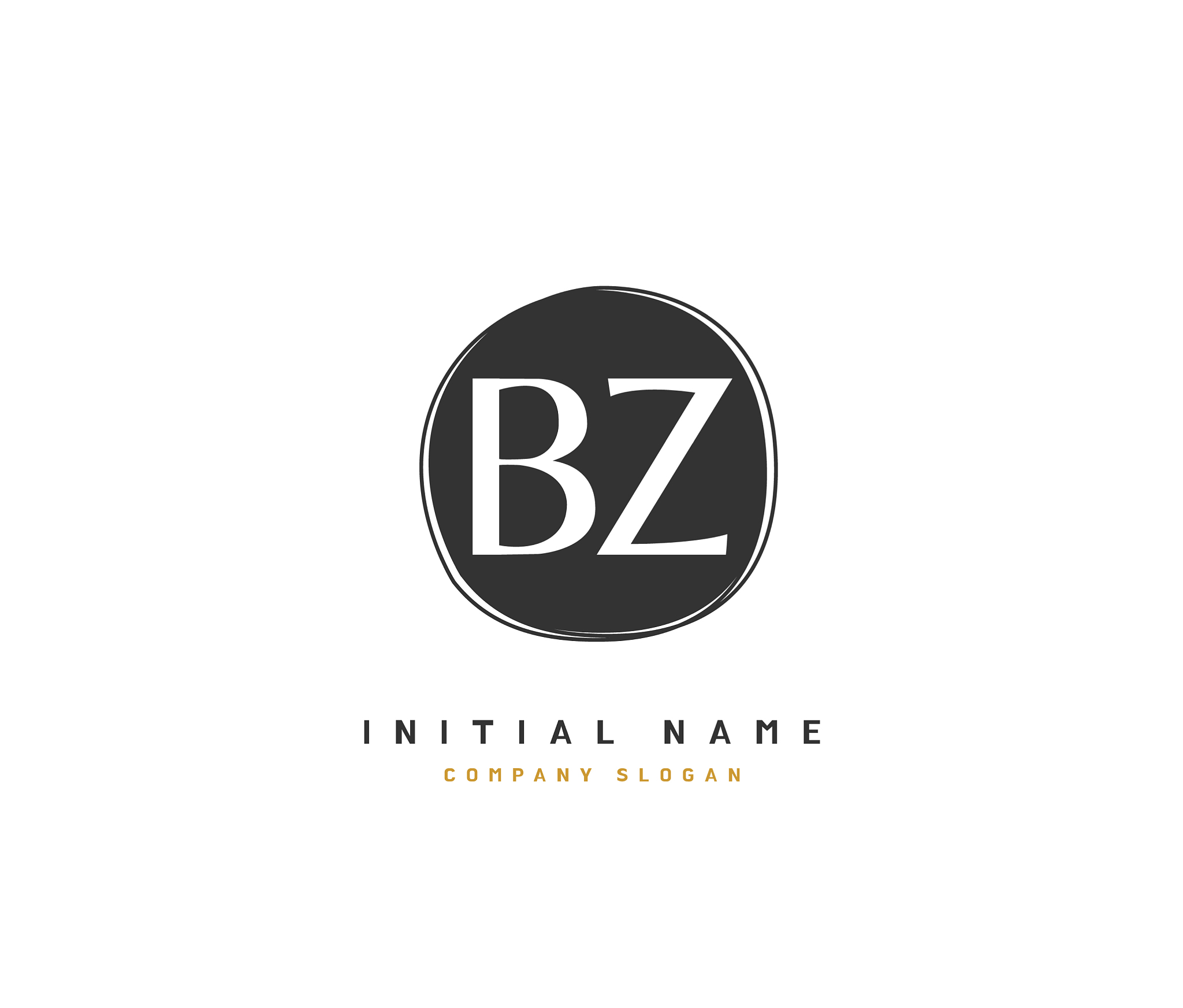 b z bz beauty initial logo handwriting logo of