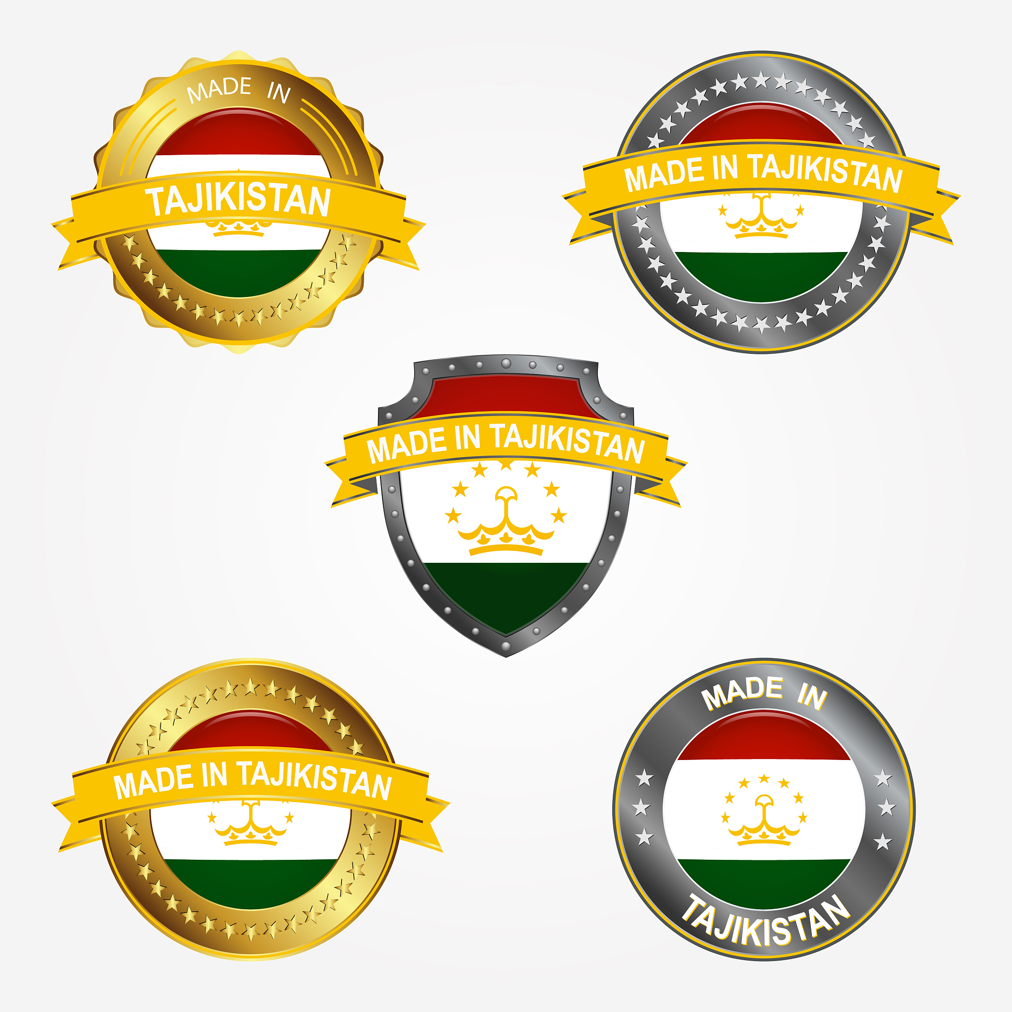 design label of made in tajikistan