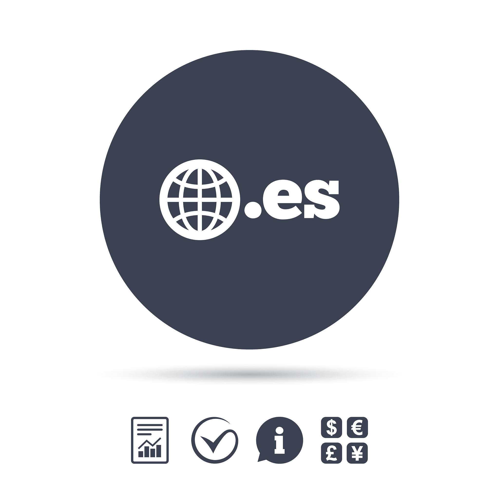 domain es sign icon top-level internet domain