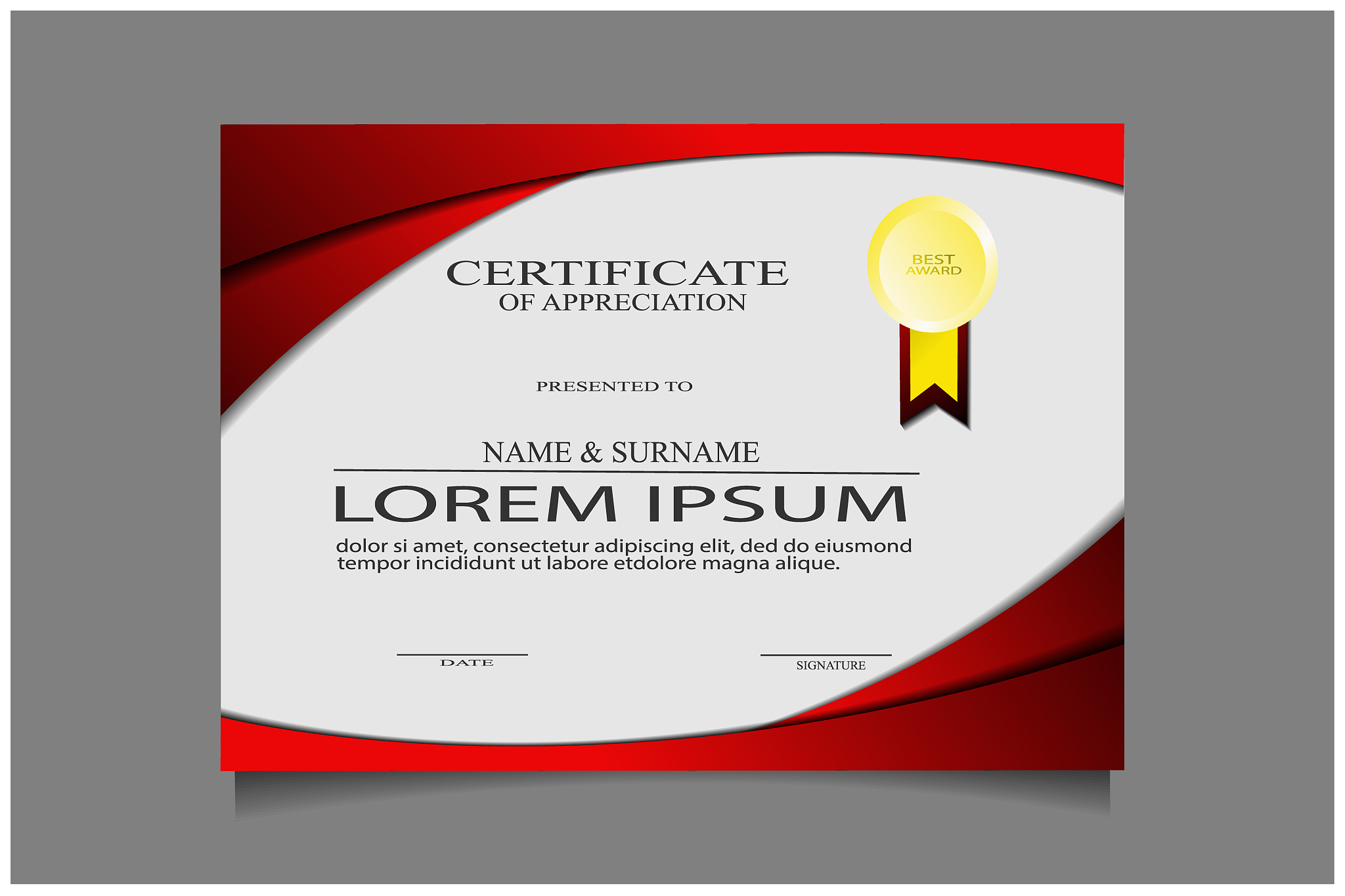 vector of luxury certificate template with modern design. beauty
