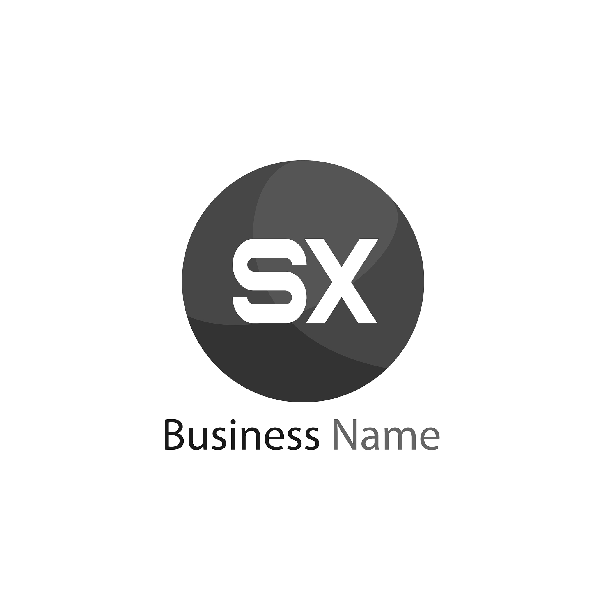 initial letter sx logo template design
