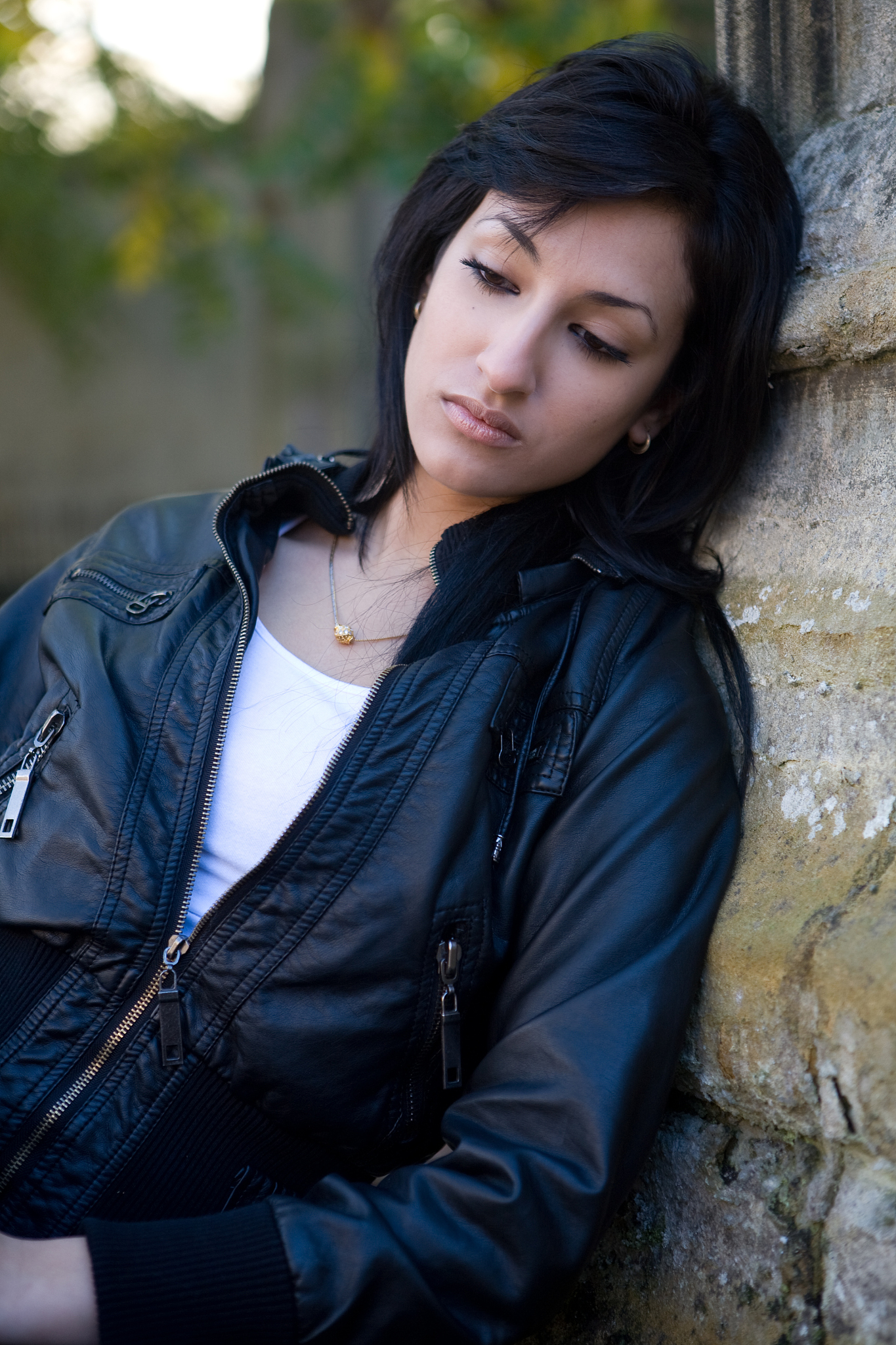 beautiful melancholy woman