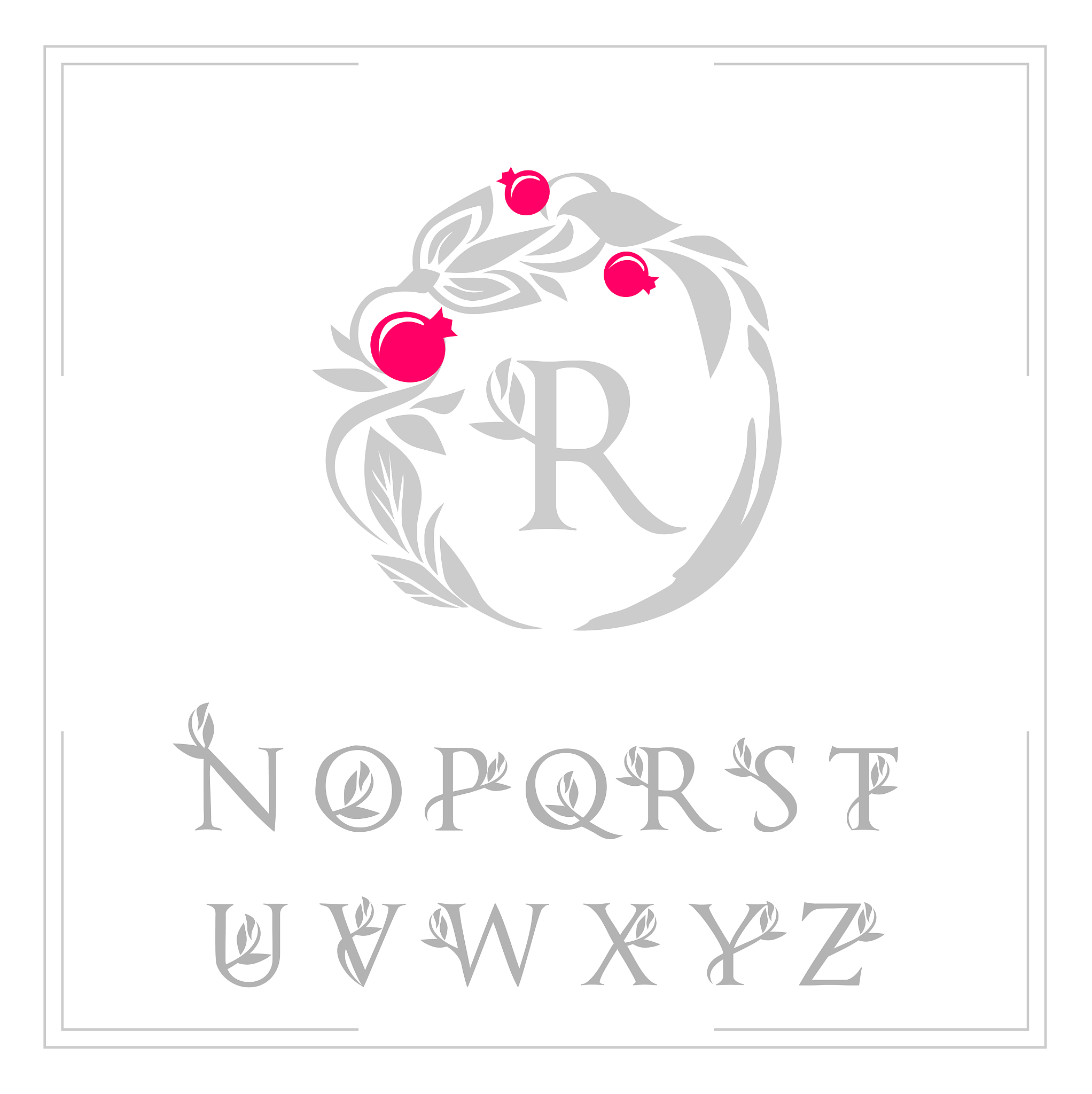 logo template the letters are framed with a pattern