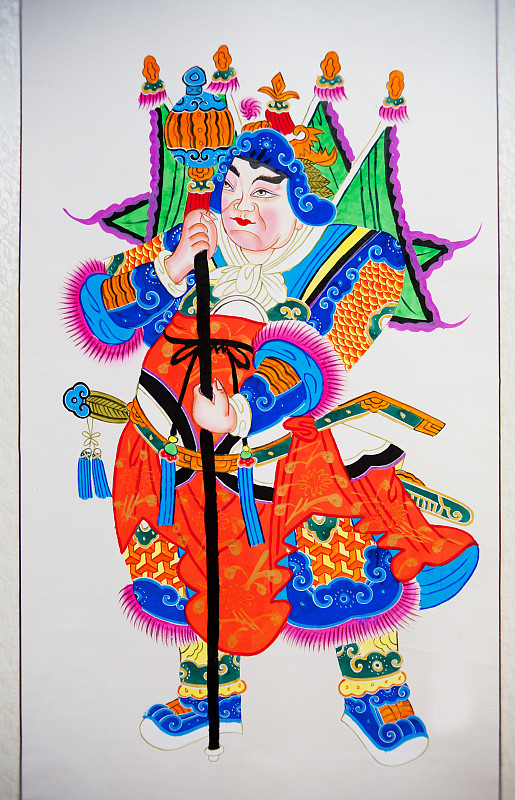 <strong>年画</strong>,艺术,神话人物,中国,绵竹年画,皮影偶,京剧,四川省,成都,娃娃