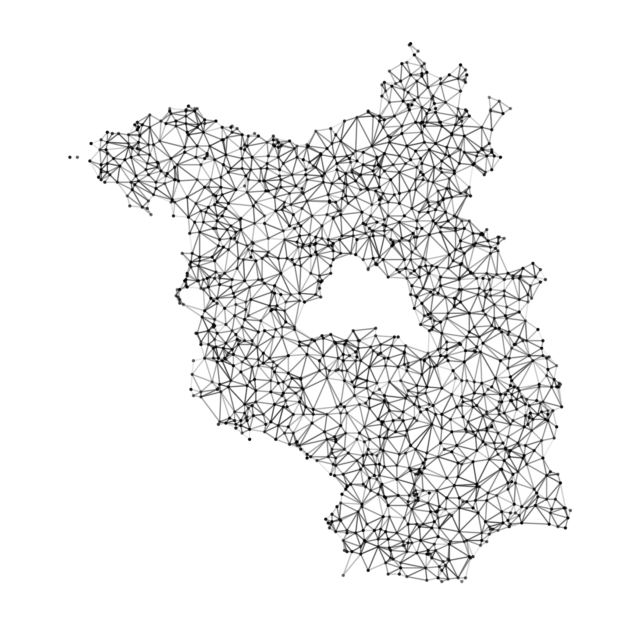 brandenburg map network black and white