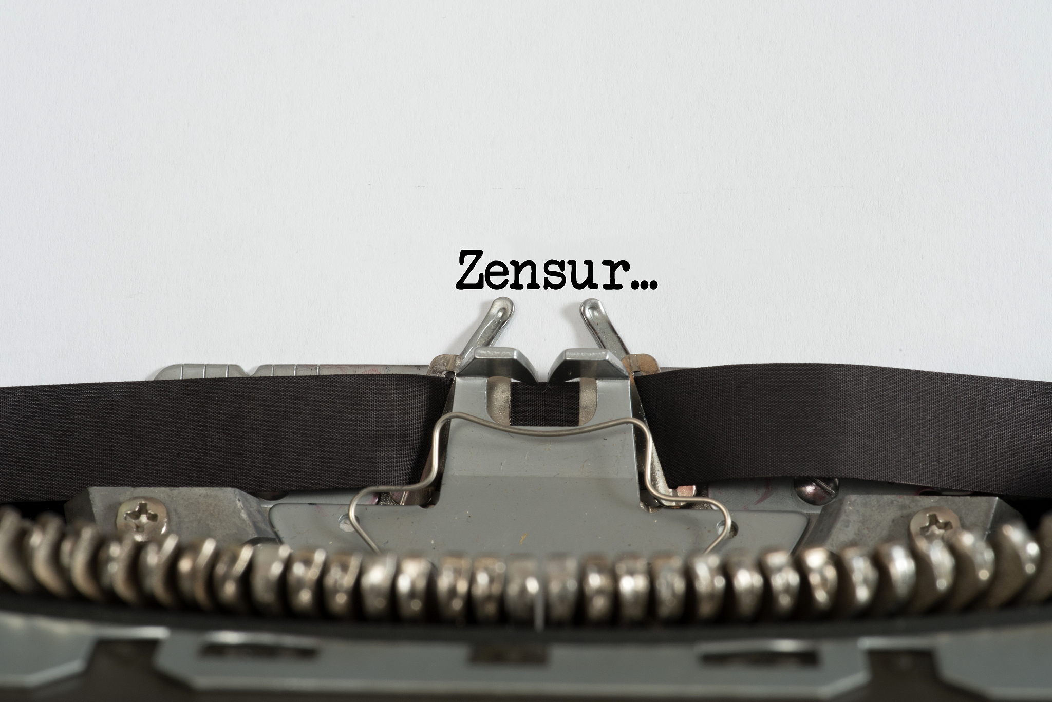a typewriter and censorship