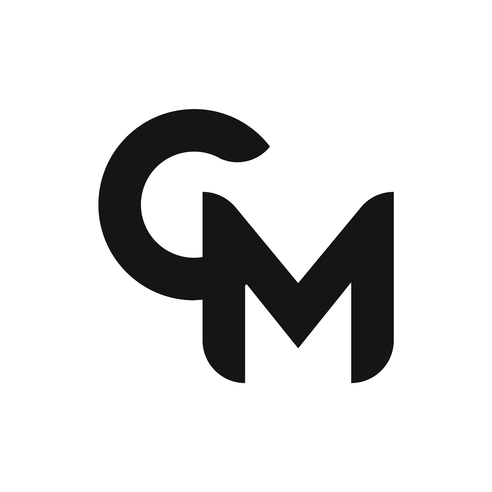 cm letter logo design with simple style