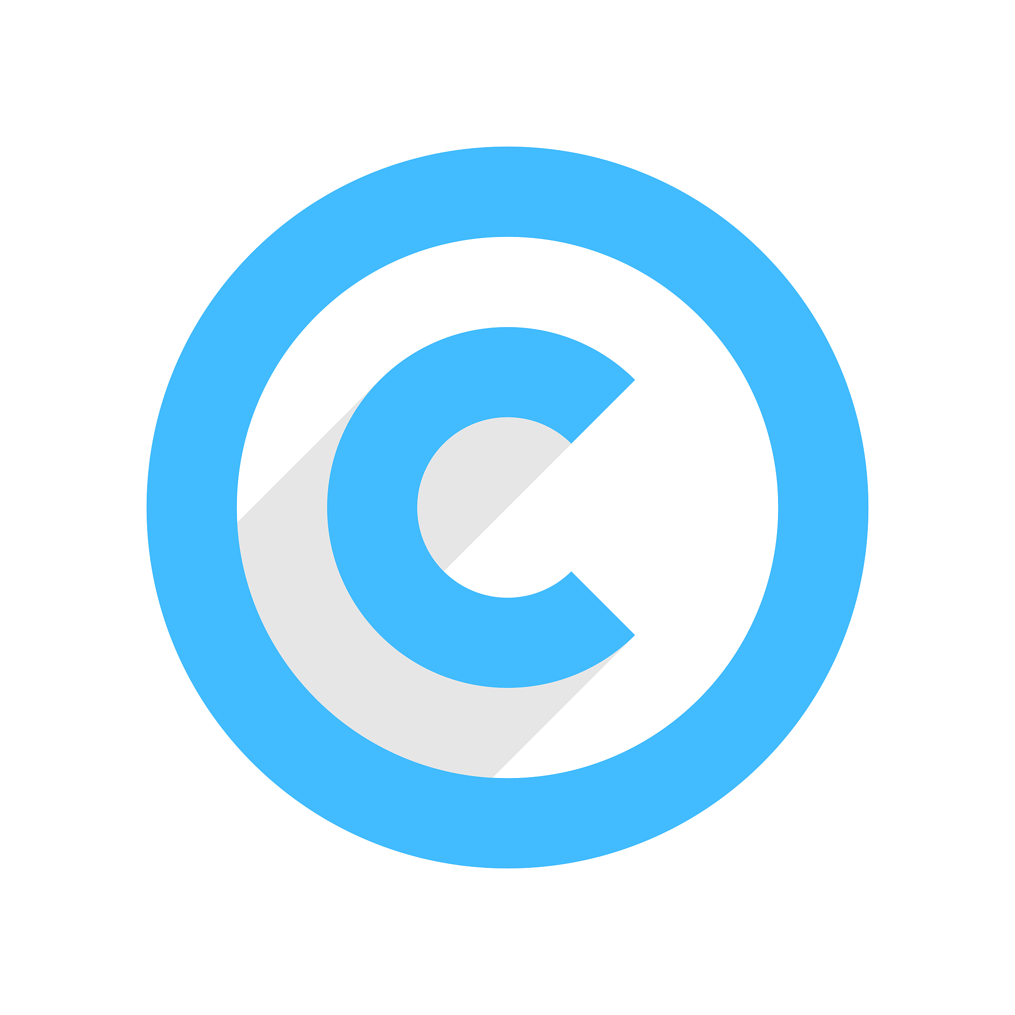 copyright symbol or copyright sign in flat style