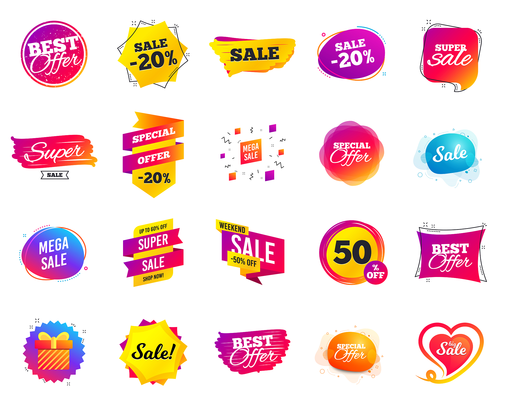 sale banner. special offer template tags. cyber monday sale disc