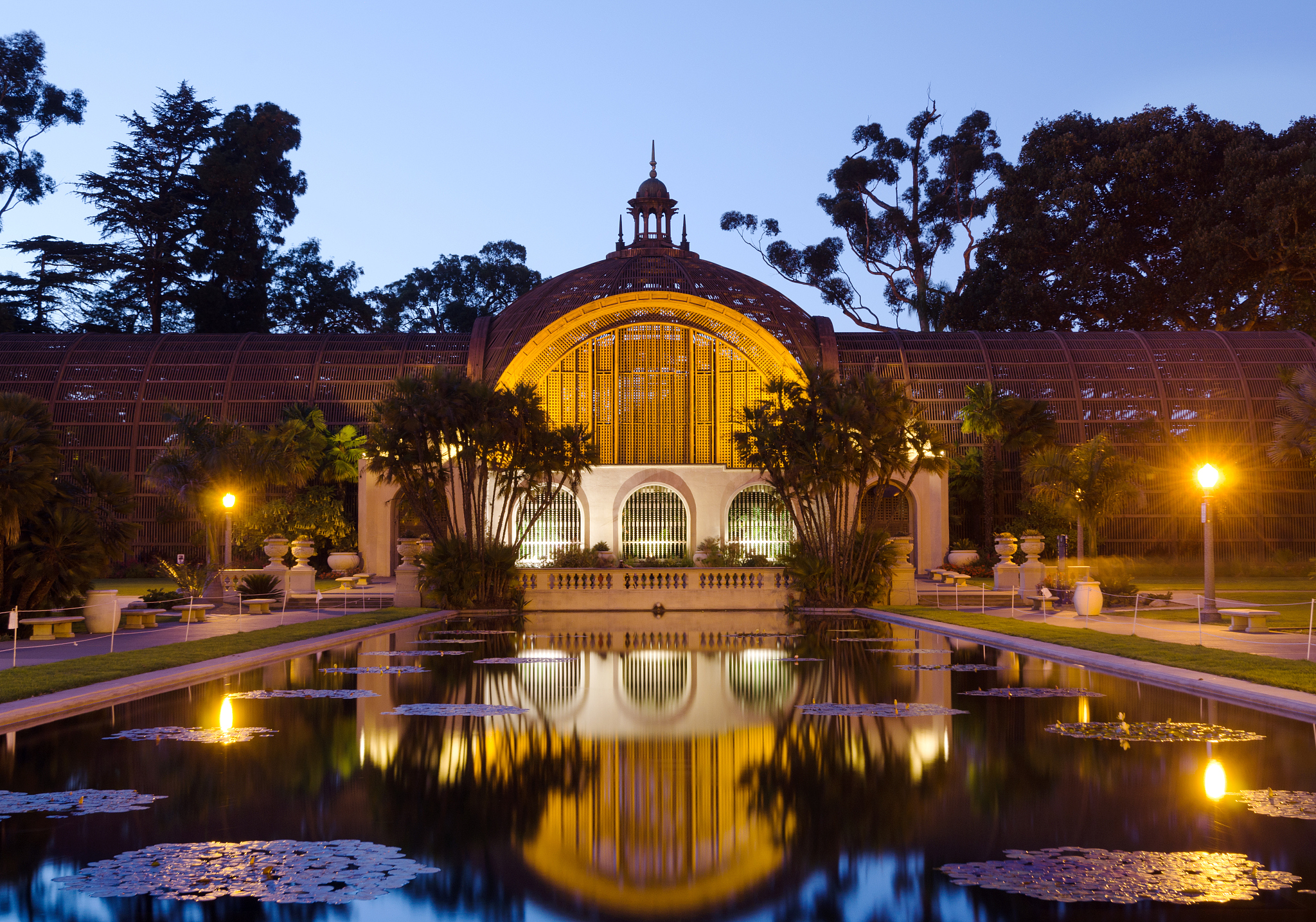 botancial building and lily pond at balboa park