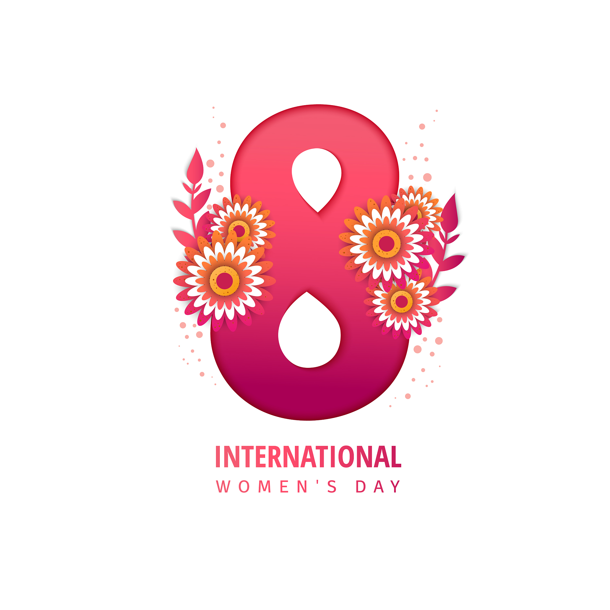 greeting banner with pink flowers