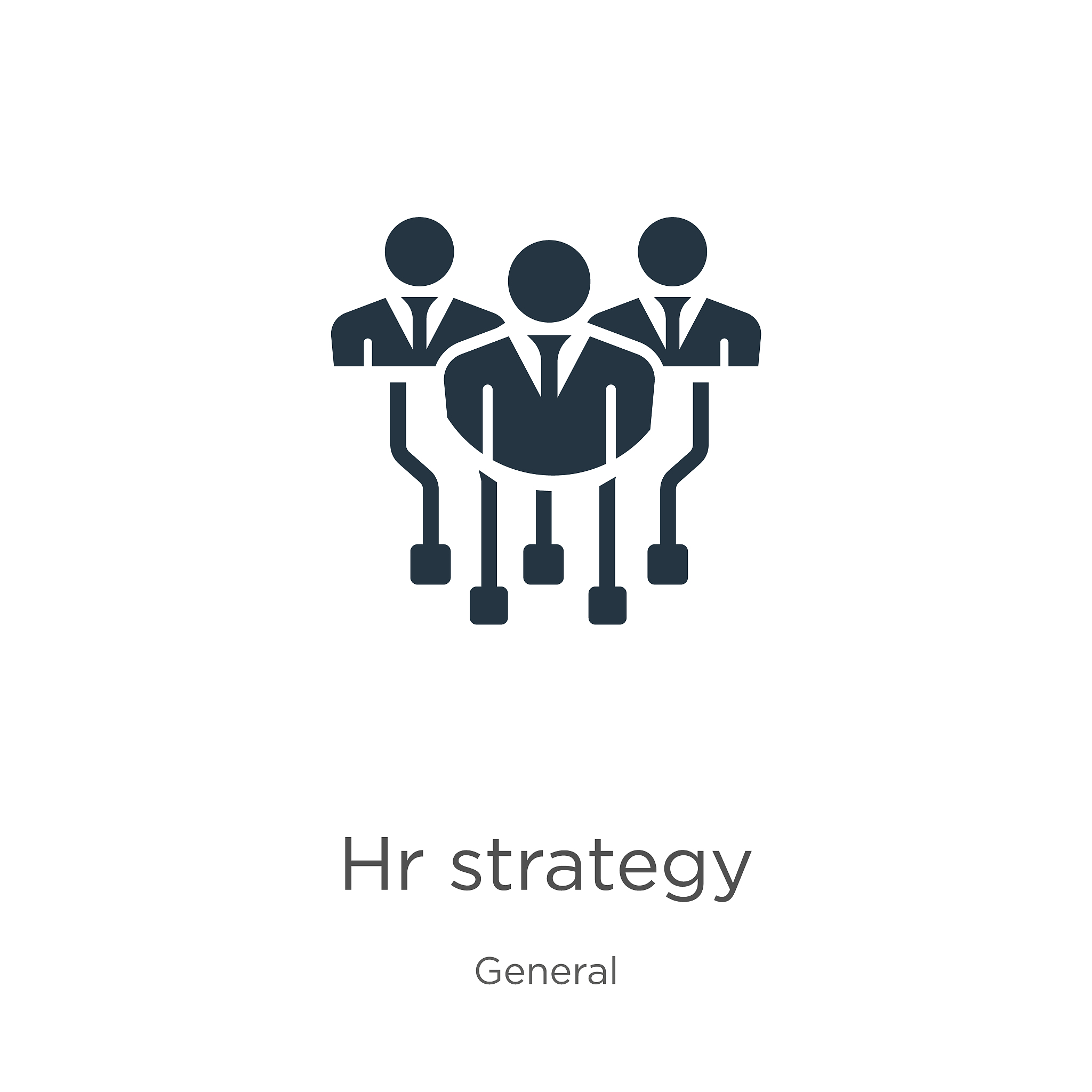 hr strategy icon vector. trendy flat hr strategy icon from gener