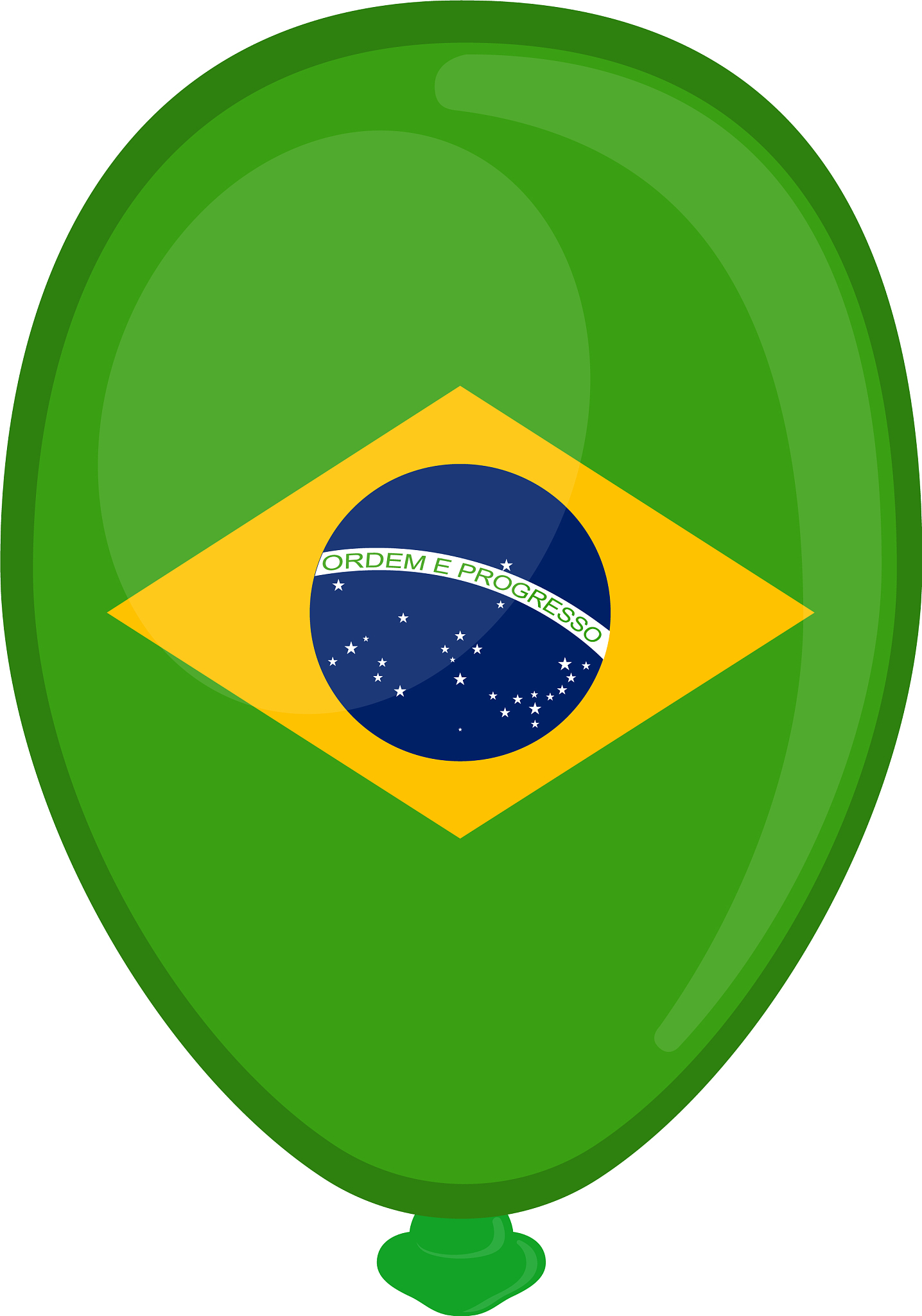 a balloon shaped flag brazil