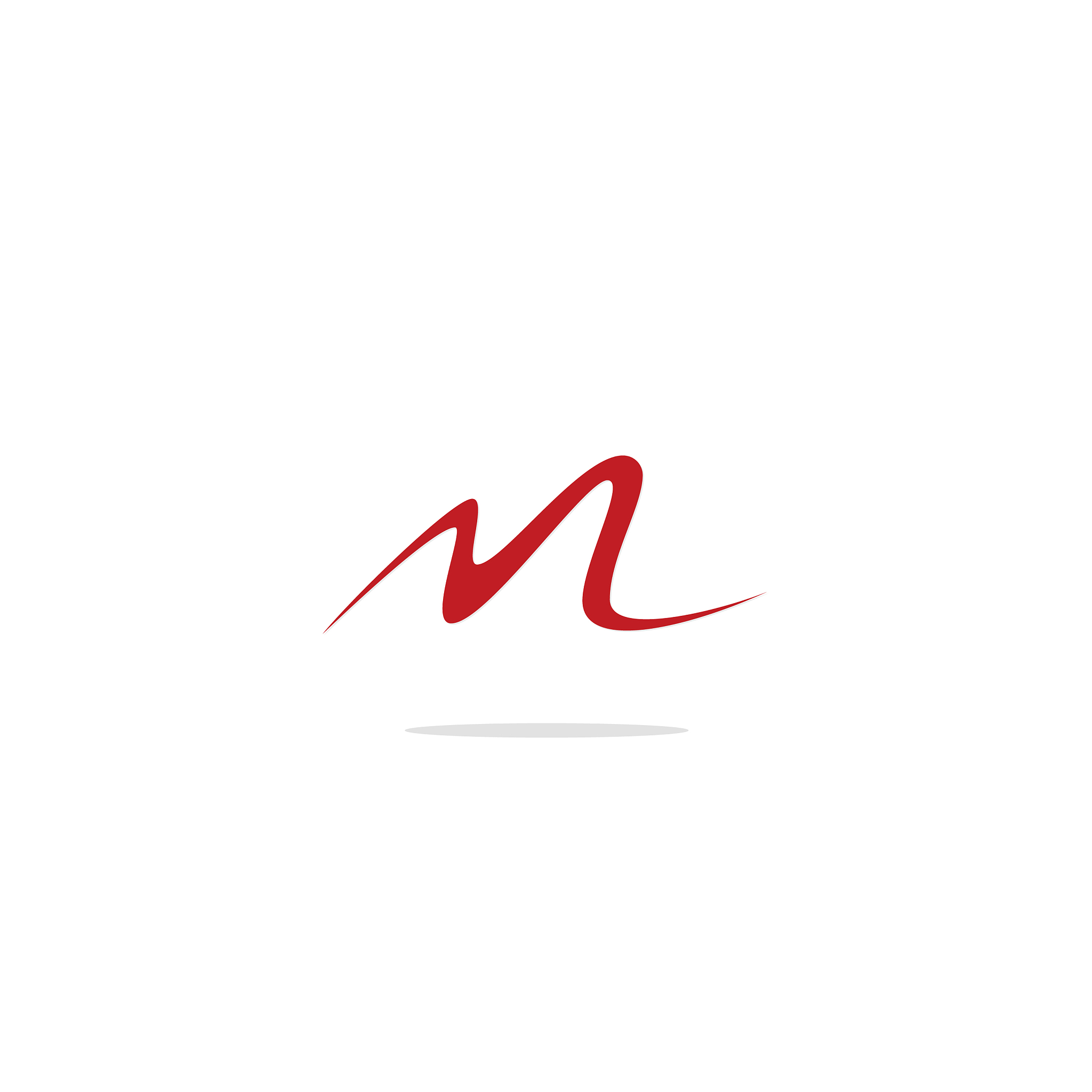 m lettering logo