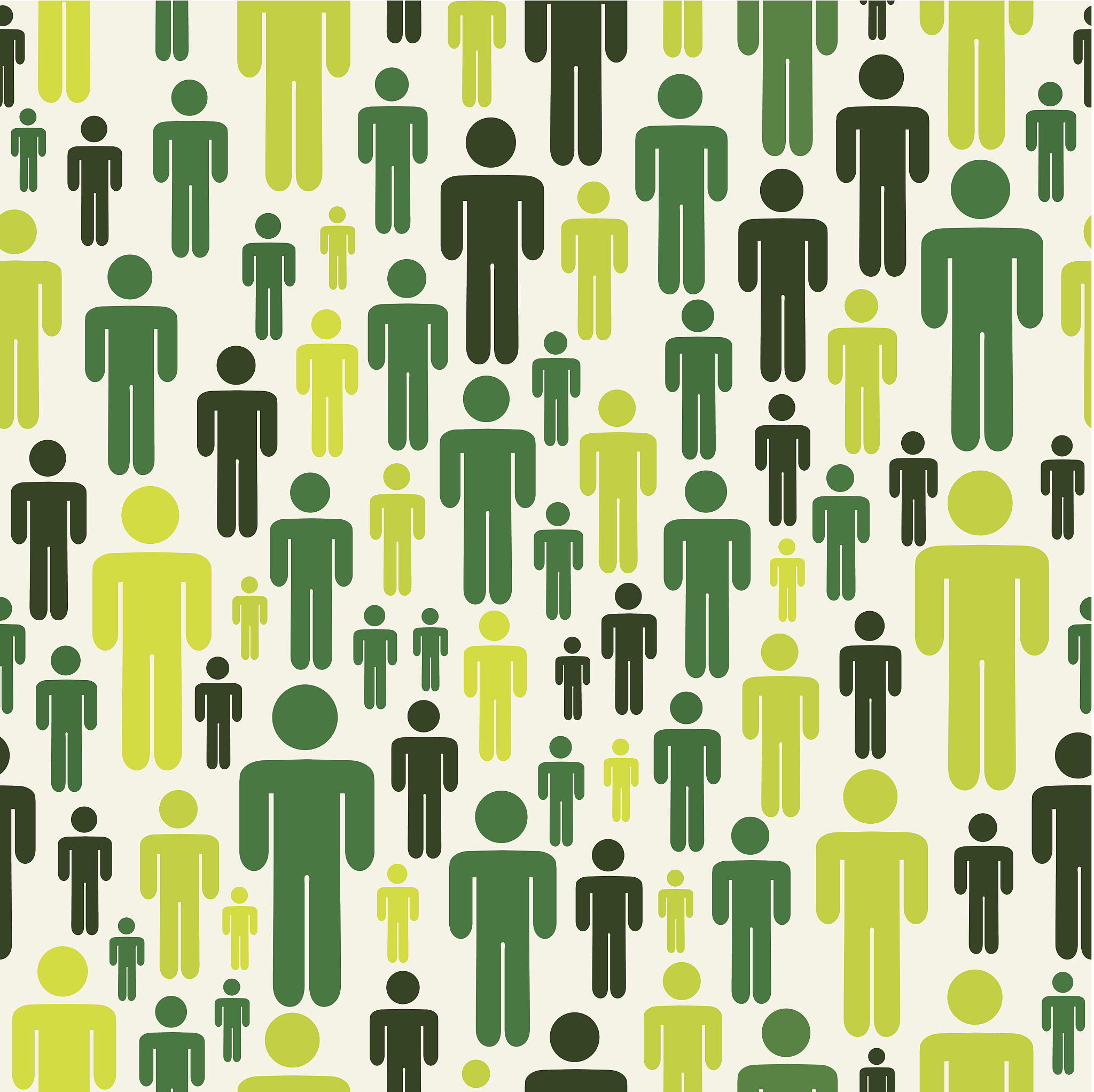 go green social media people pattern