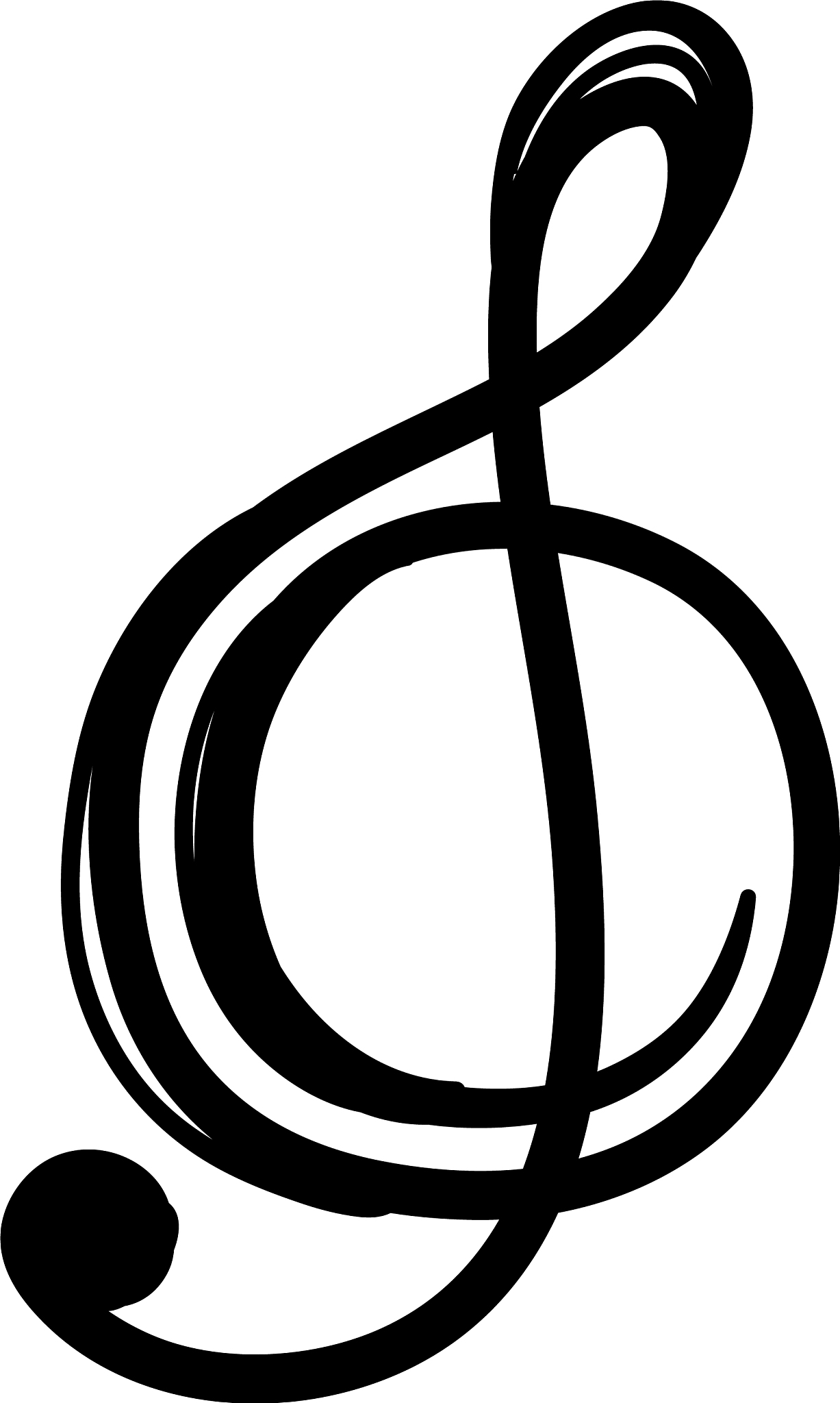 music sign hand drawing g key symbol doodle