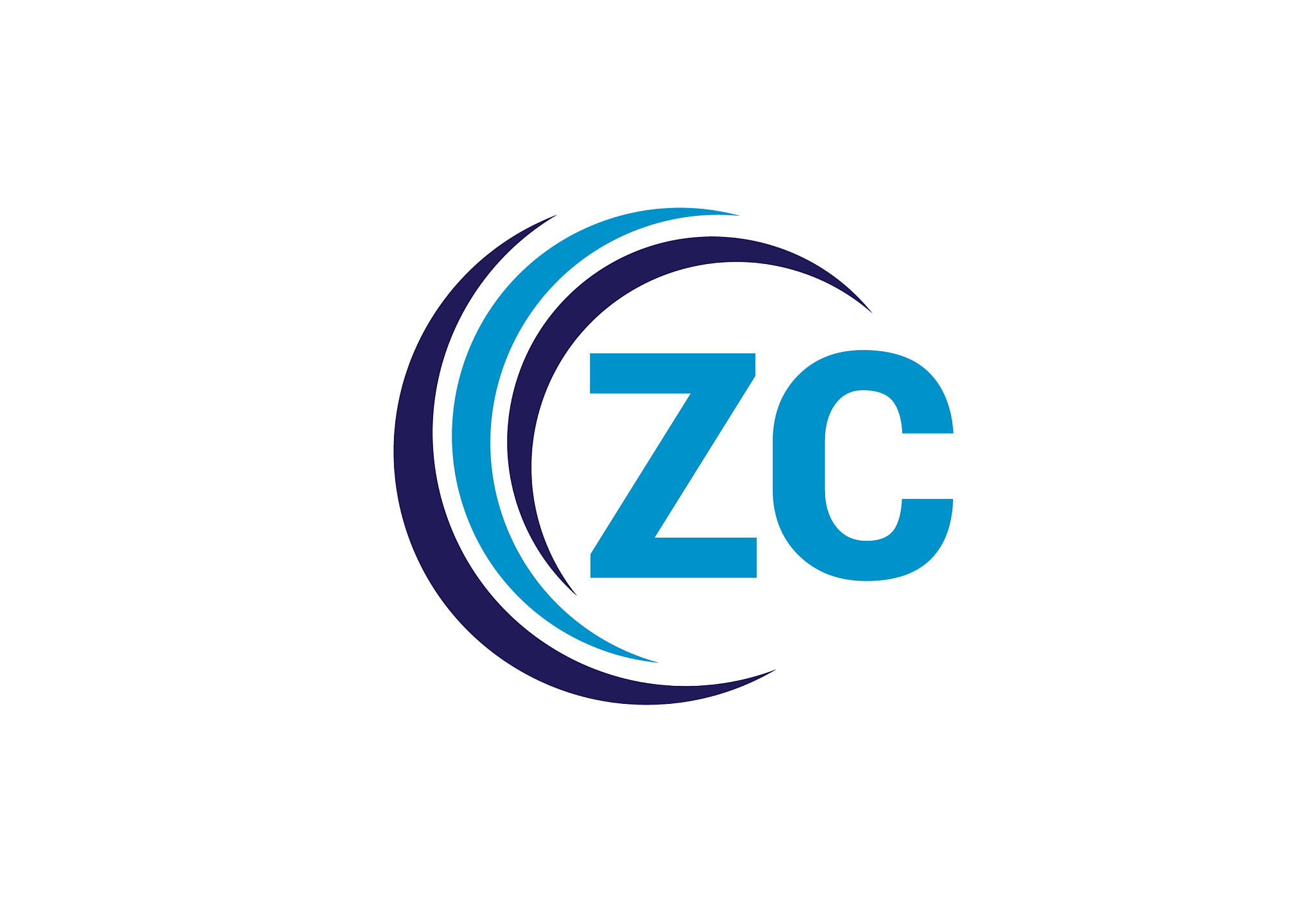 initial monogram letter z c logo design template