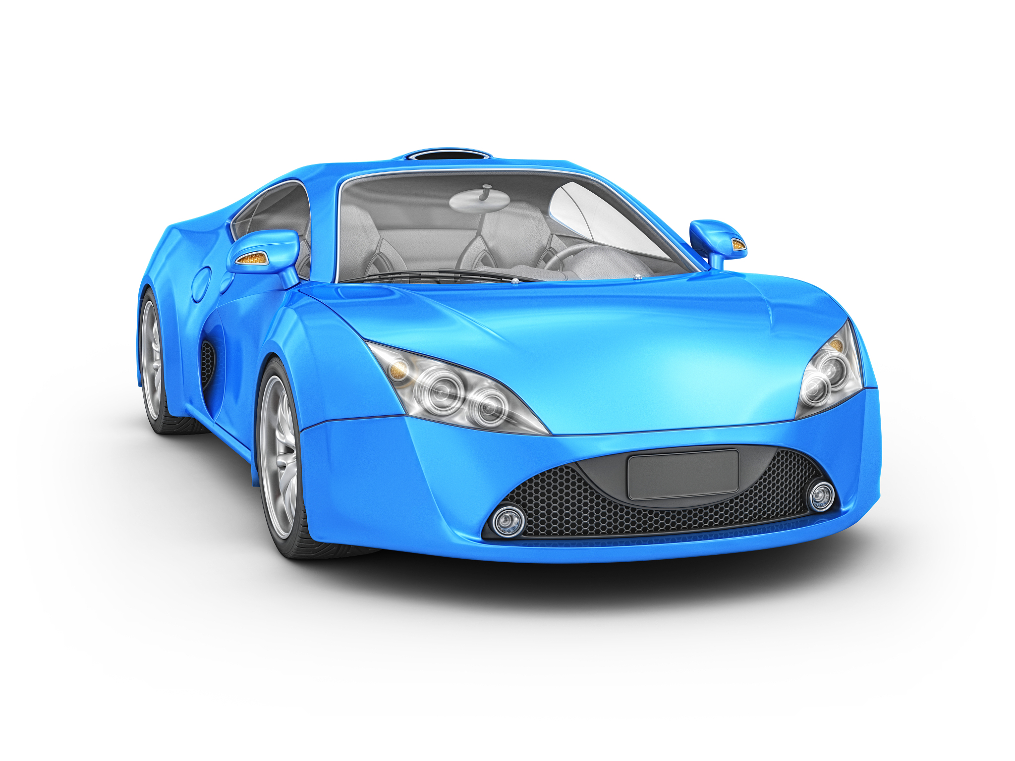 blue supercar